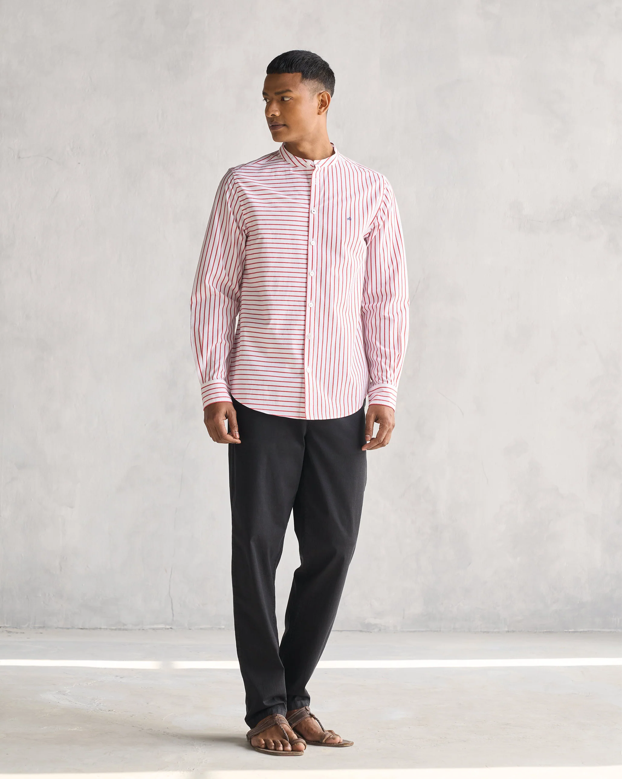 Nawab Shirt - Red & White - Image 5