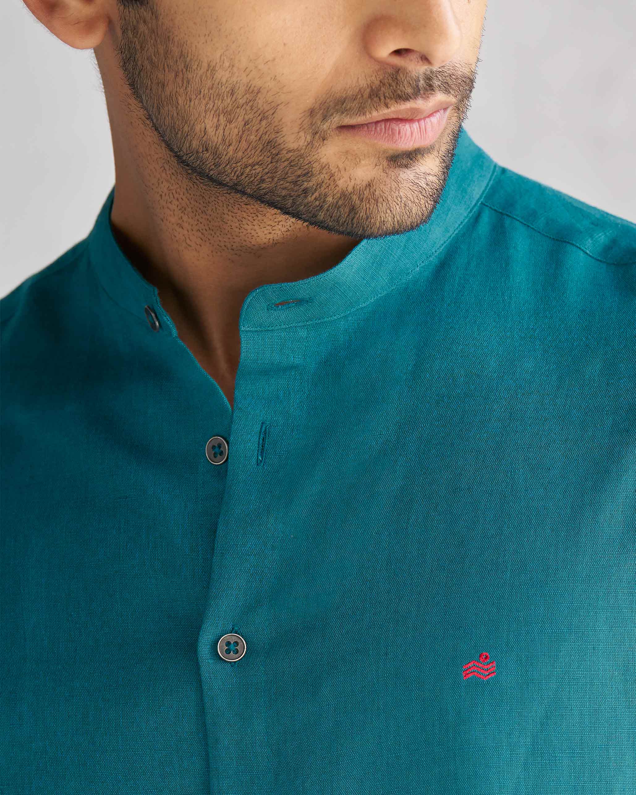 Nawab Shirt - Teal Tssxnb - Image 3