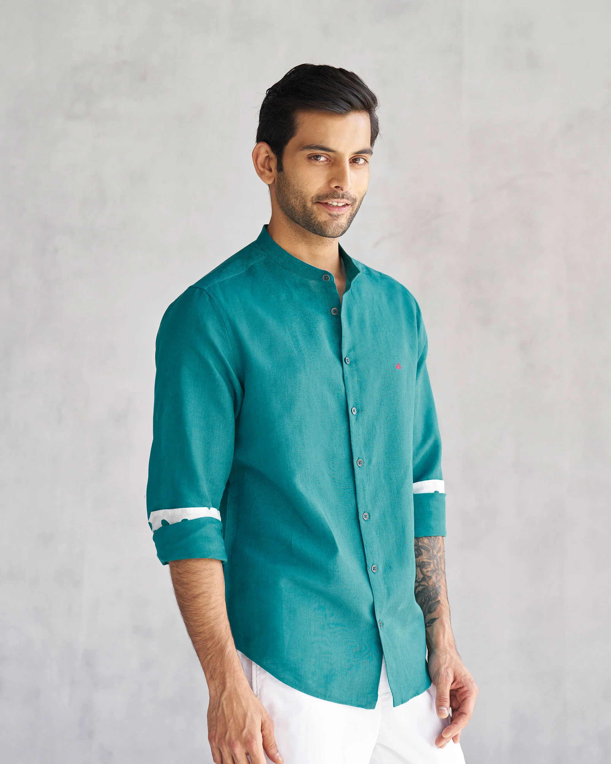 Nawab Shirt - Teal Tssxnb - Image 4