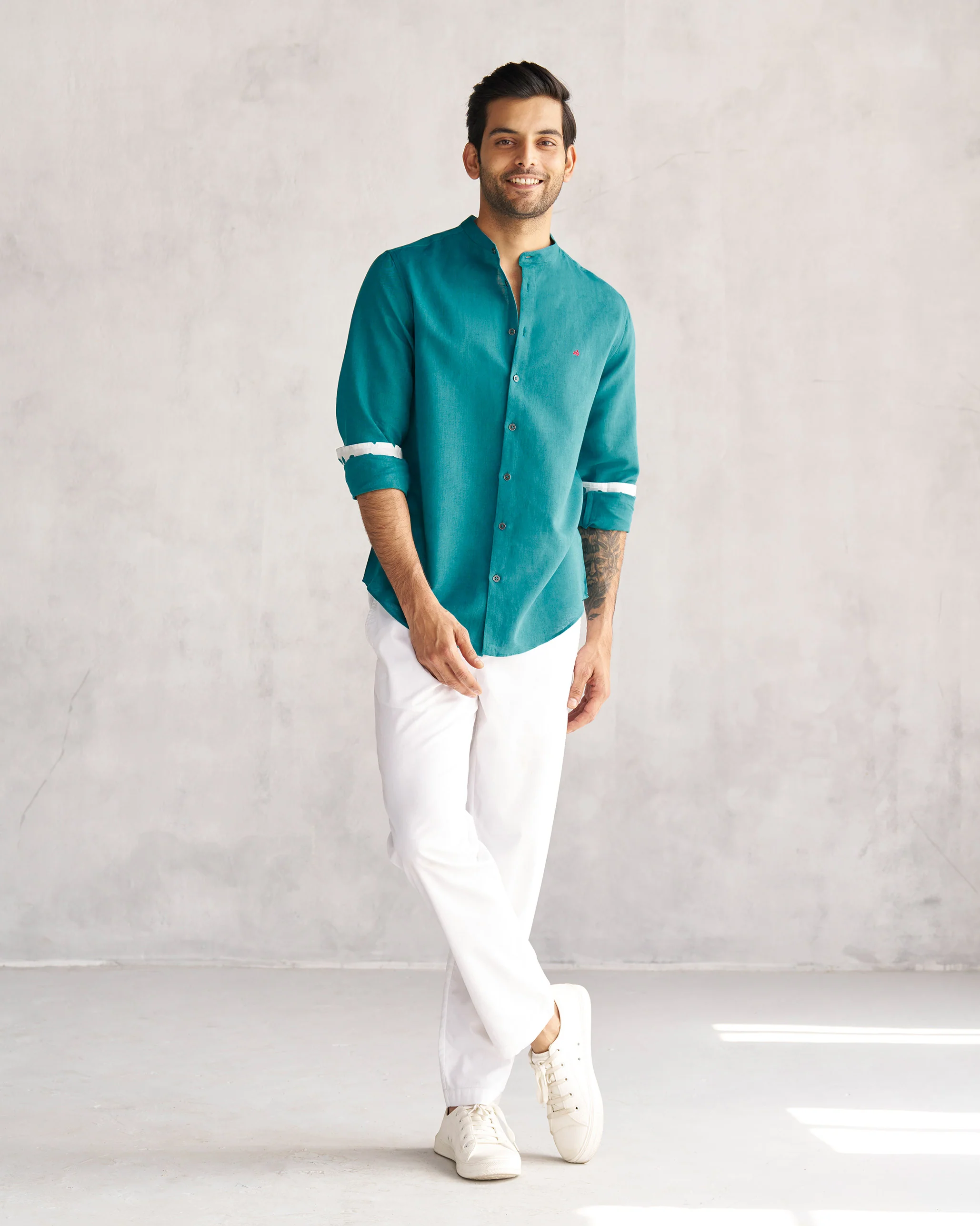 Nawab Shirt - Teal Tssxnb - Image 7