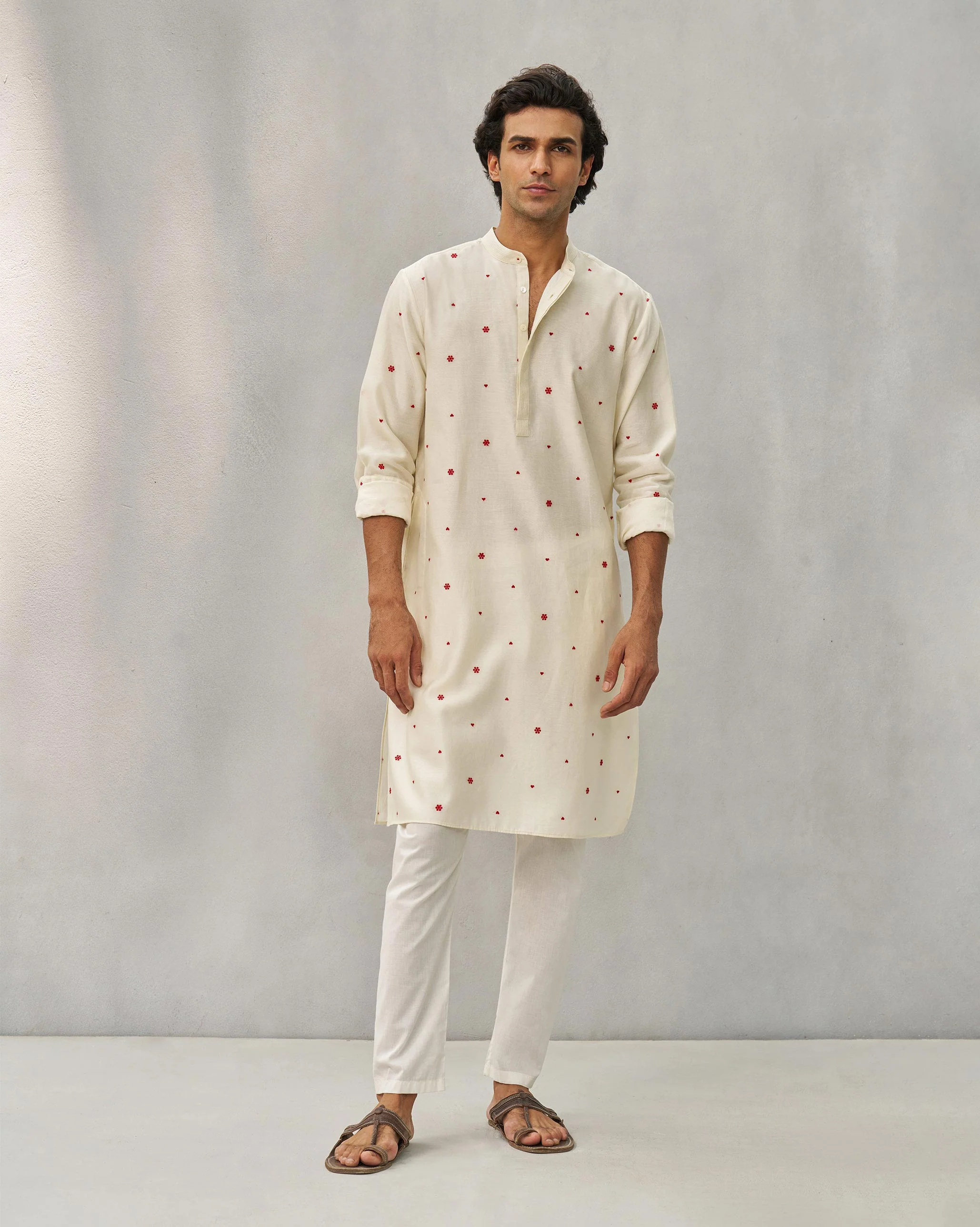 Neckband Kurta - Ivory