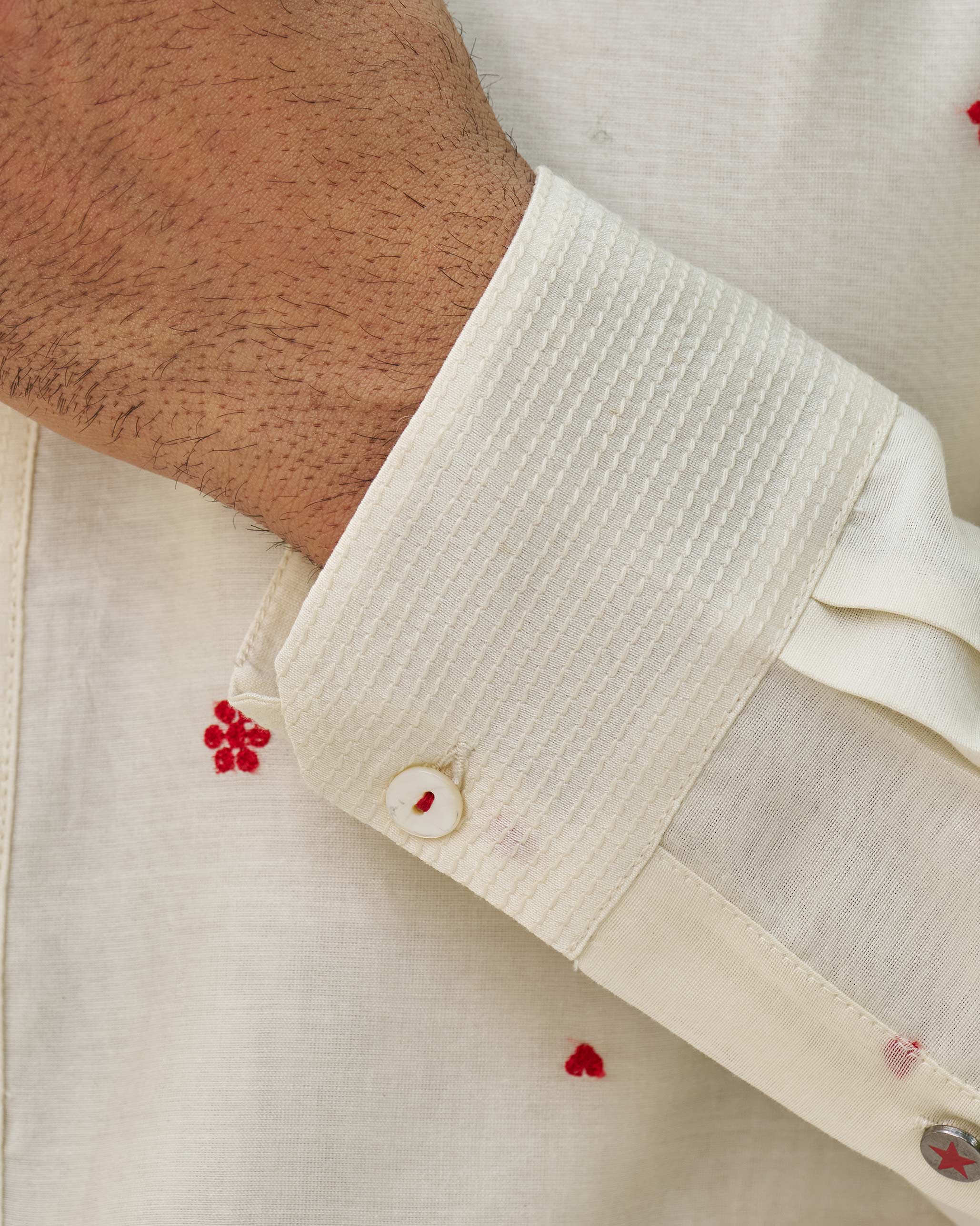 Neckband Kurta - Ivory - Image 2