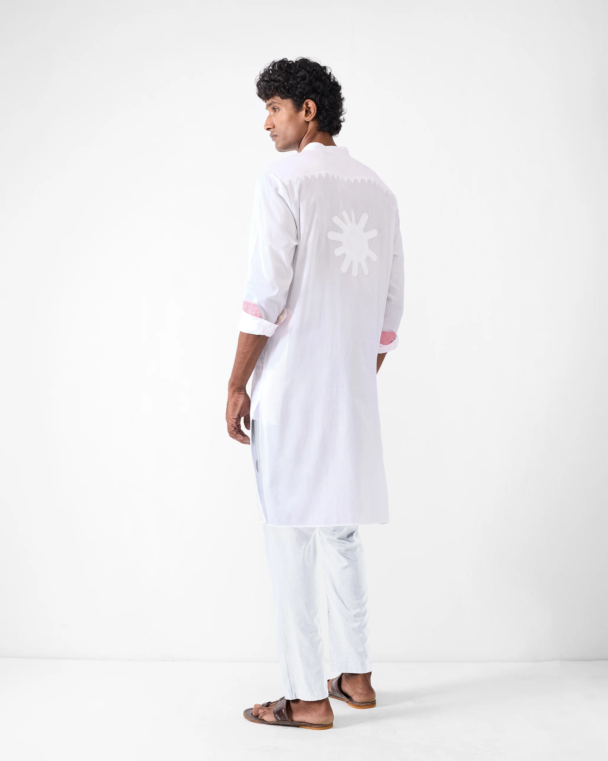 Neckband Kurta - White - Image 2