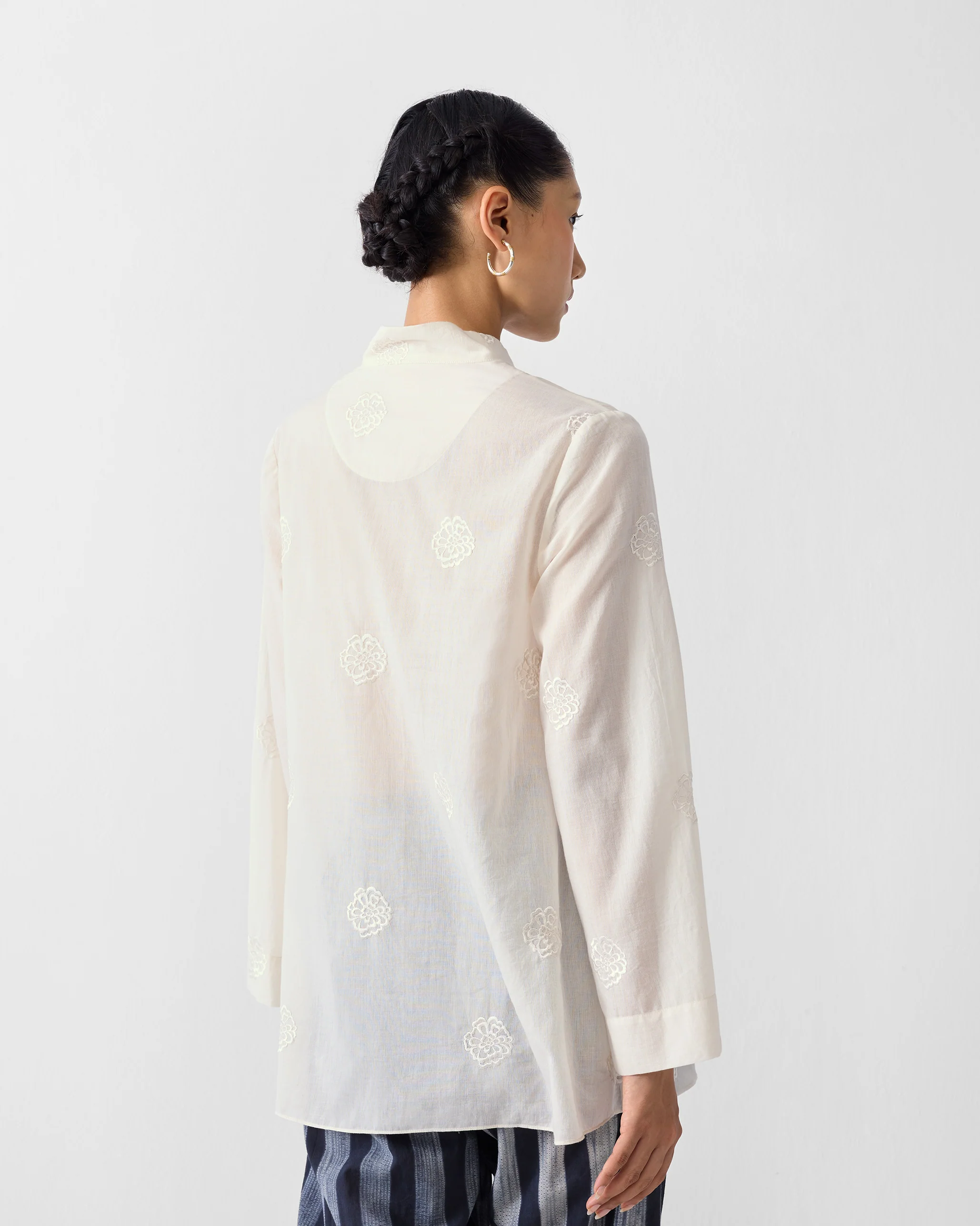 Necktie Top - Ivory Embroidered - Image 2