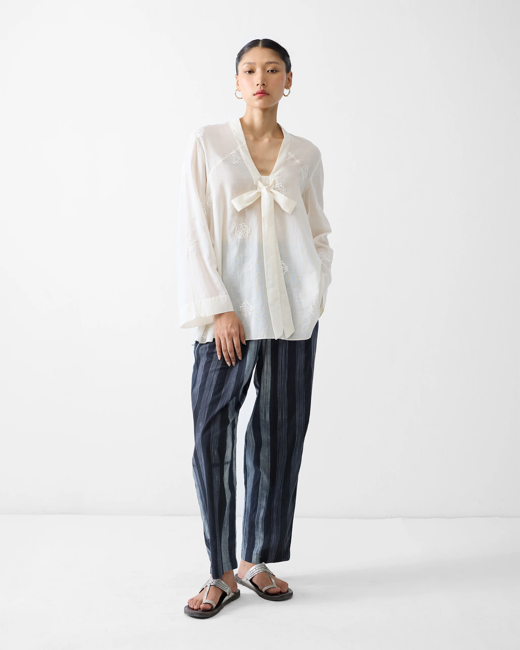 Necktie Top - Ivory Embroidered - Image 6