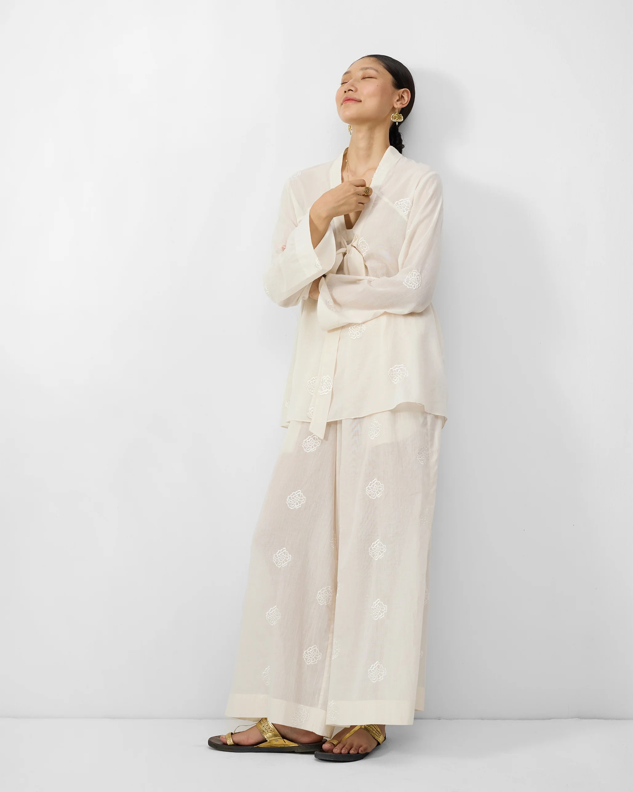 Necktie Top - Ivory Embroidered - Image 7