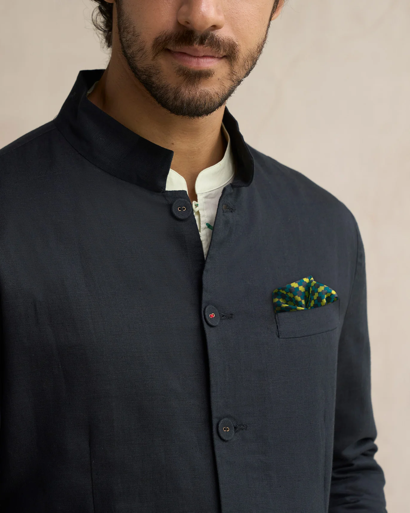 Nehru Jacket - Black - Image 2