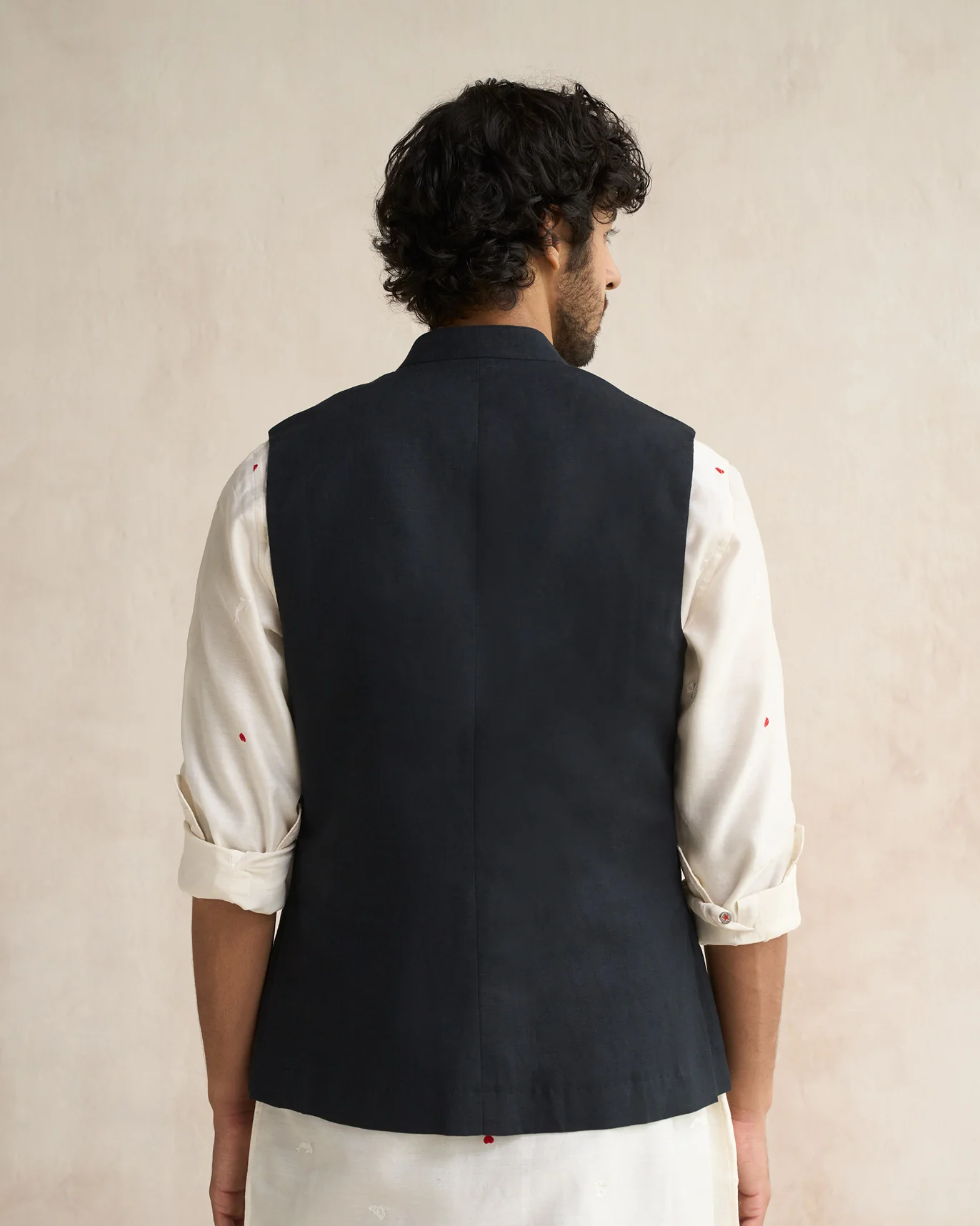 Nehru Jacket - Black - Image 4
