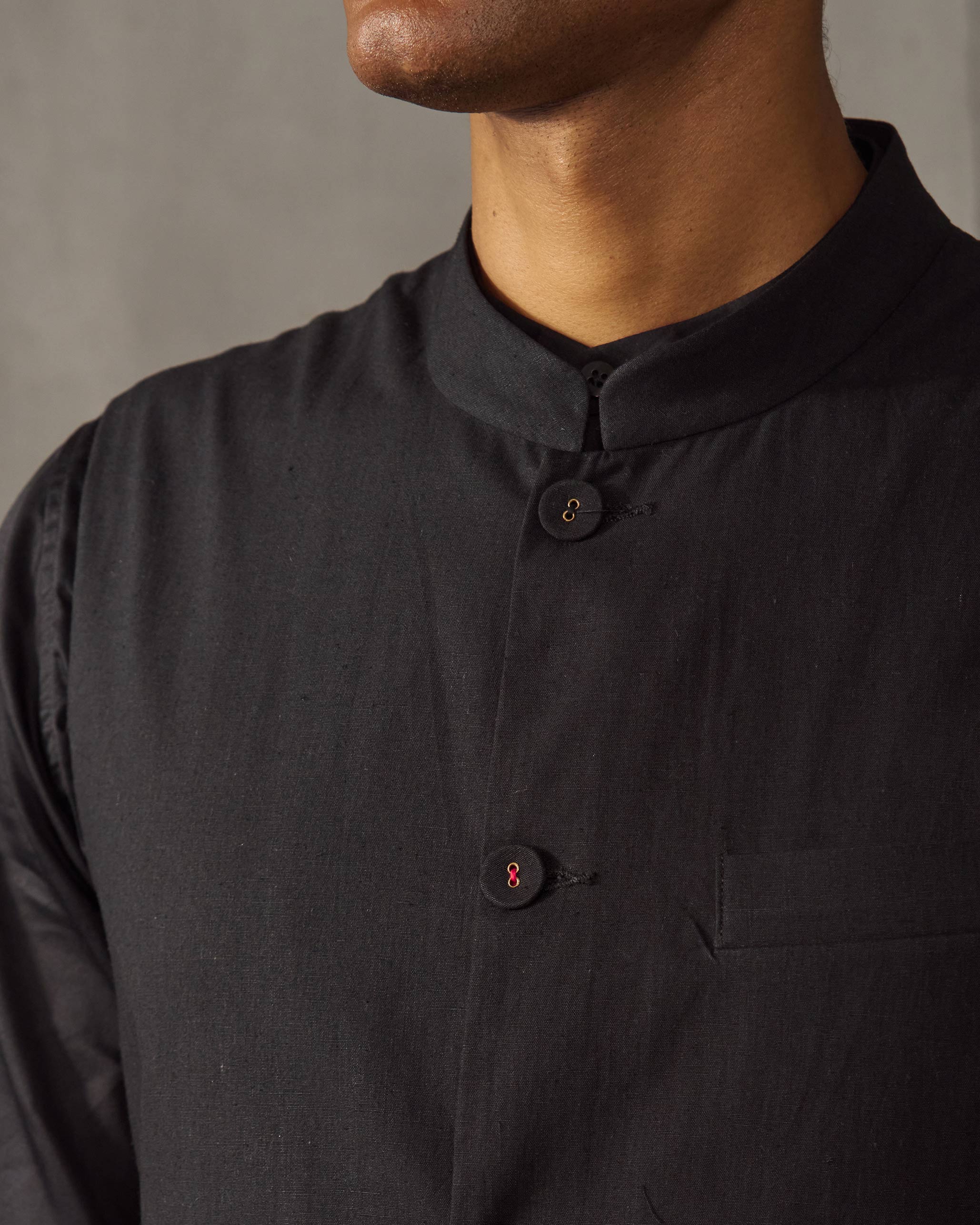 Nehru Jacket - Black - Image 2