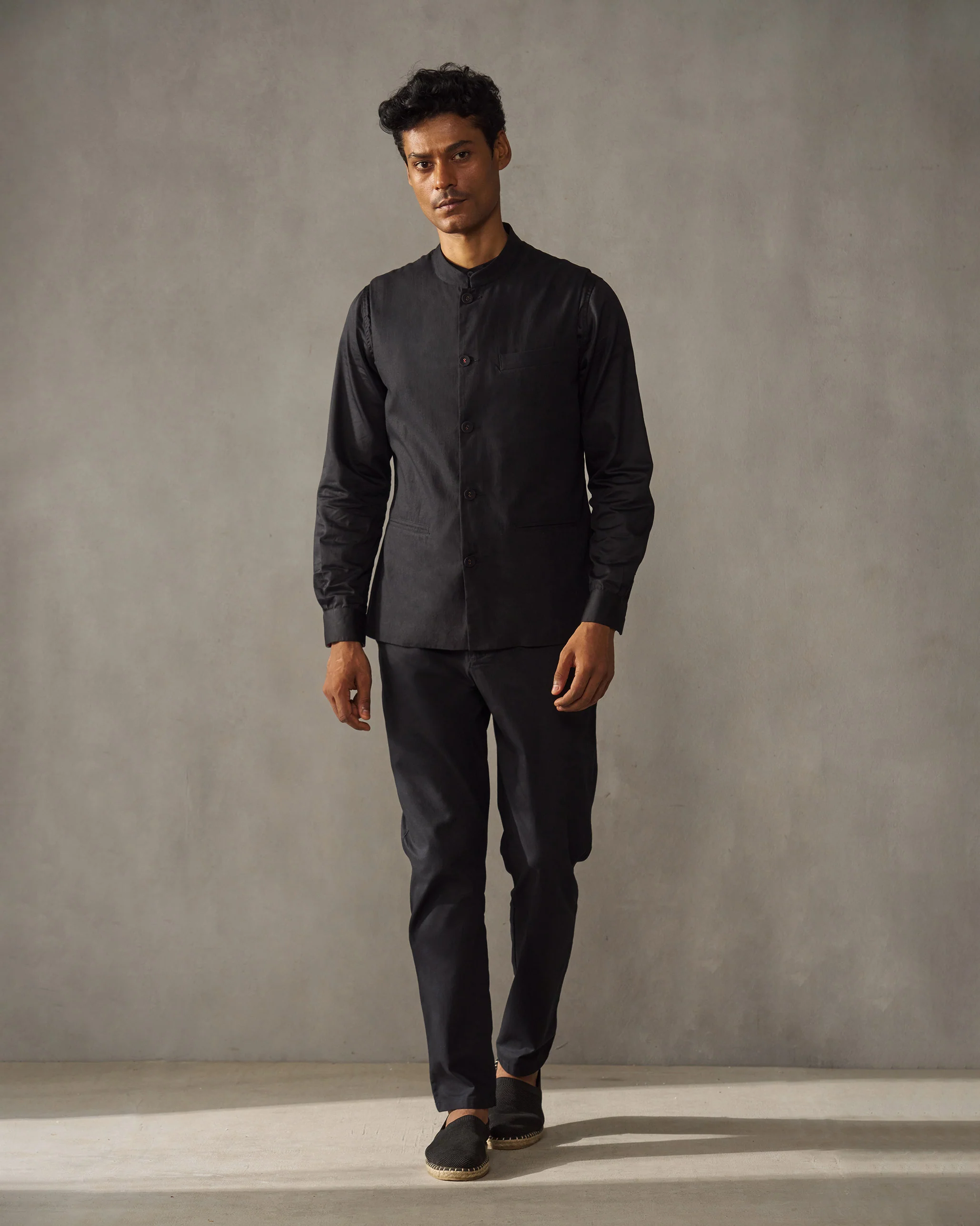 Nehru Jacket - Black - Image 4