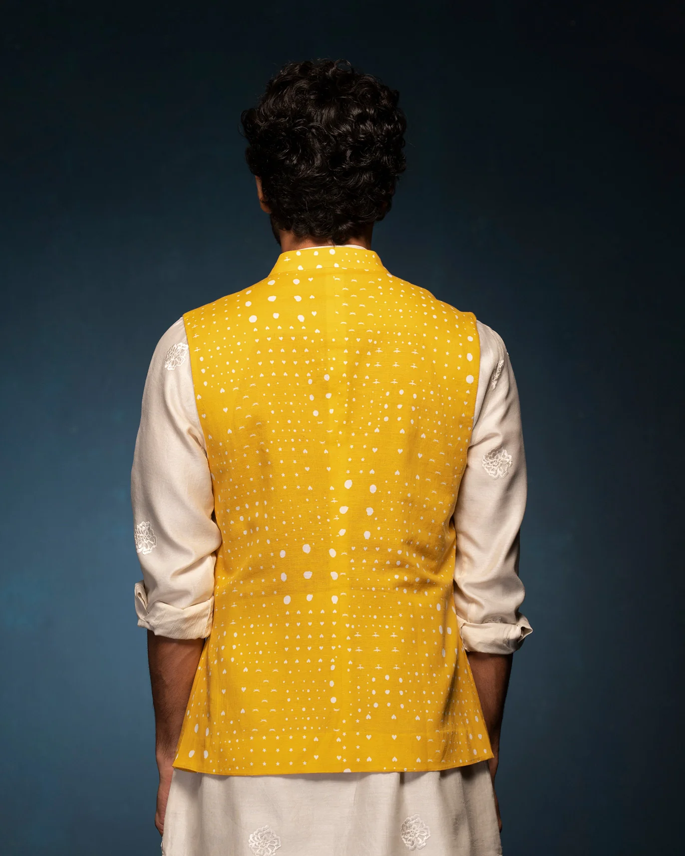 Nehru Jacket - Mustard - Image 4