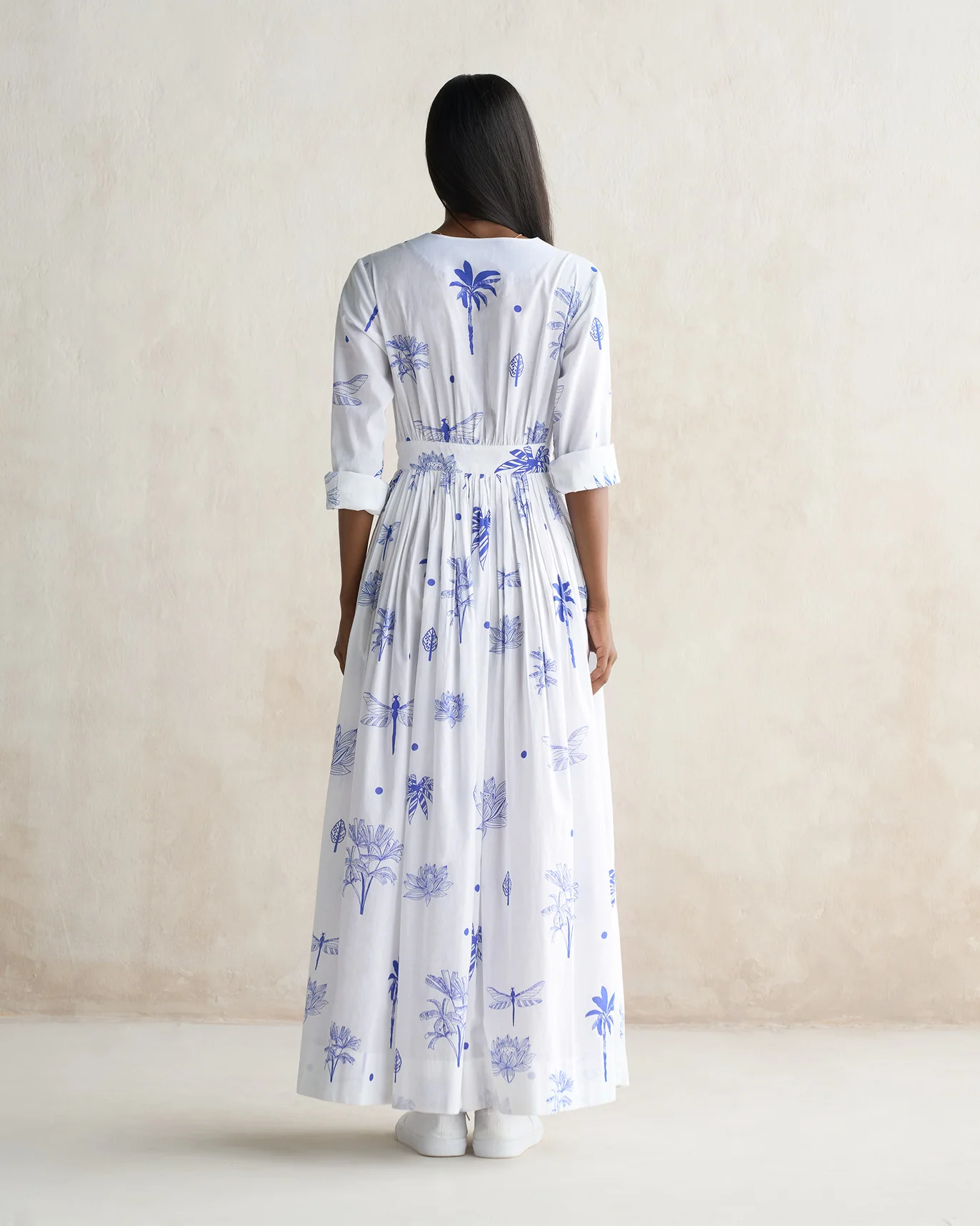 Nico Dress - Blue & White - Image 5