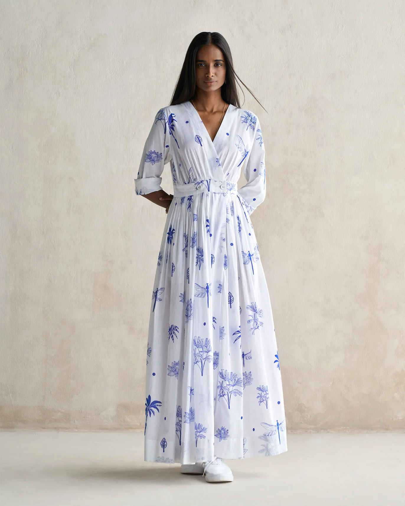 Nico Dress - Blue & White - Image 6