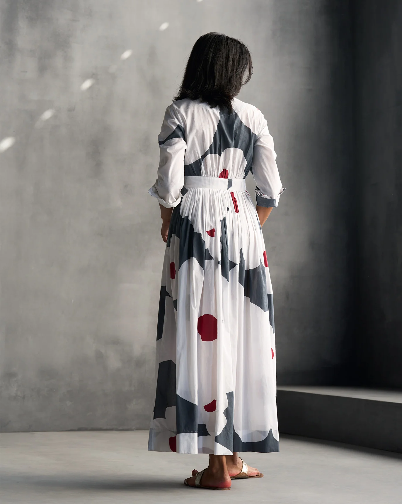 Nico Dress - Grey & White - Image 4
