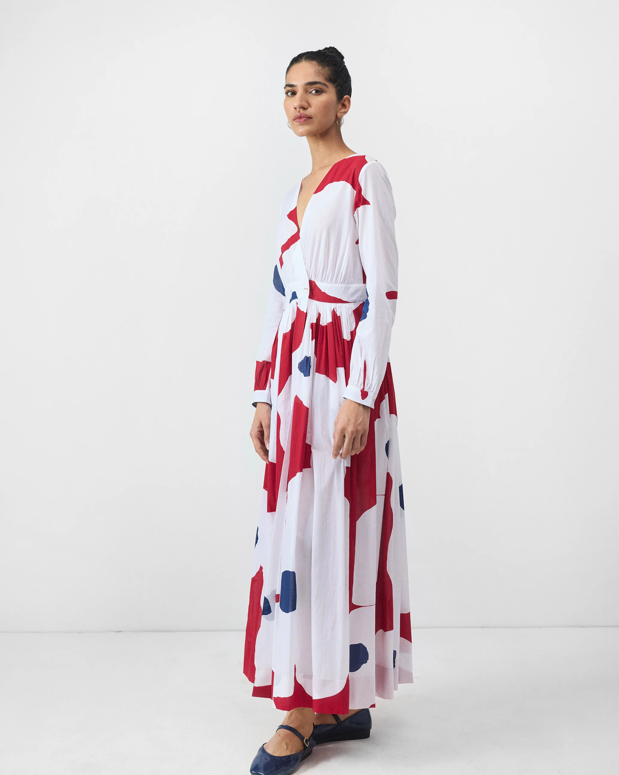 Nico Dress - Red & White Print - Image 2