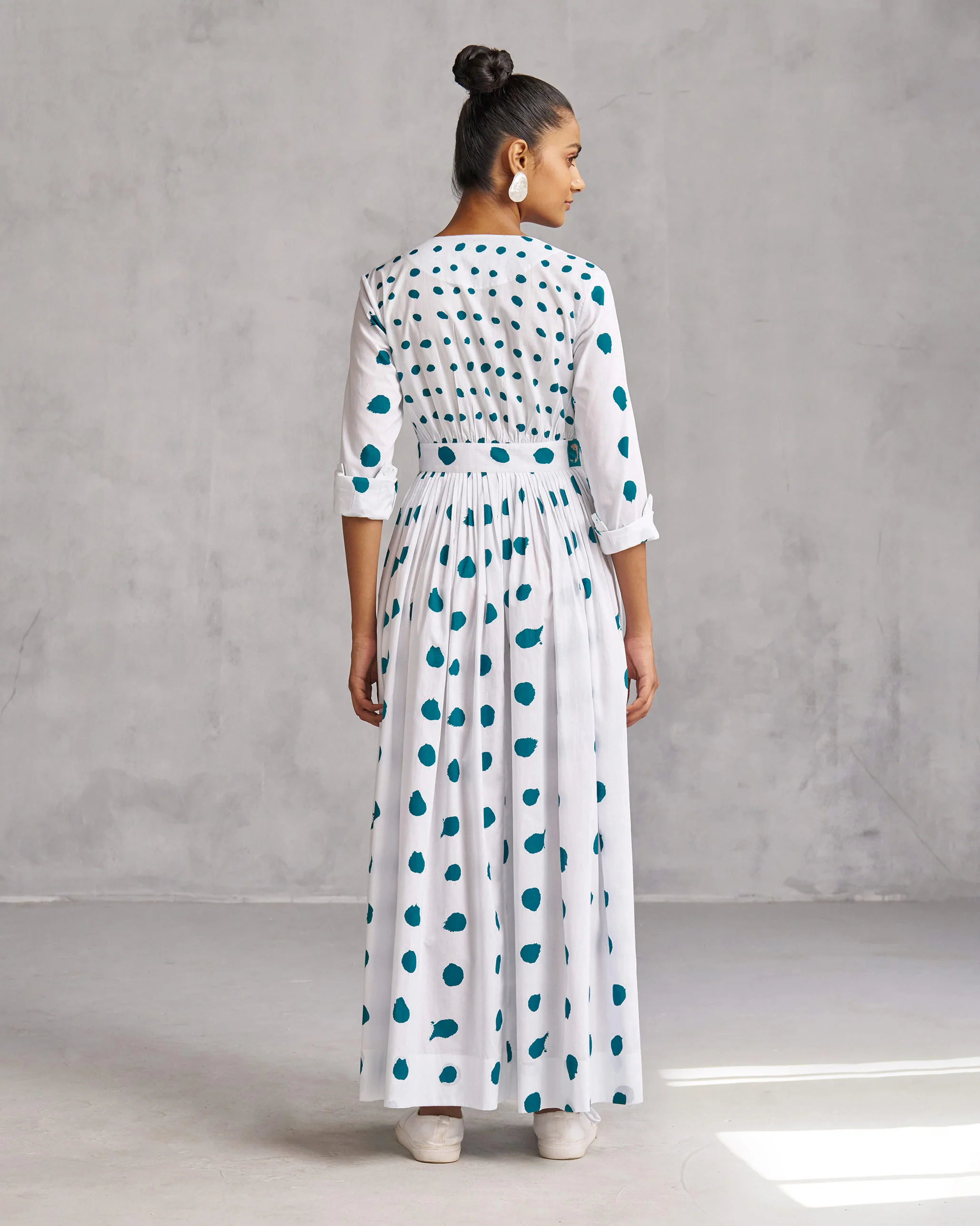 Nico Dress - White & Teal Tssxnb - Image 3
