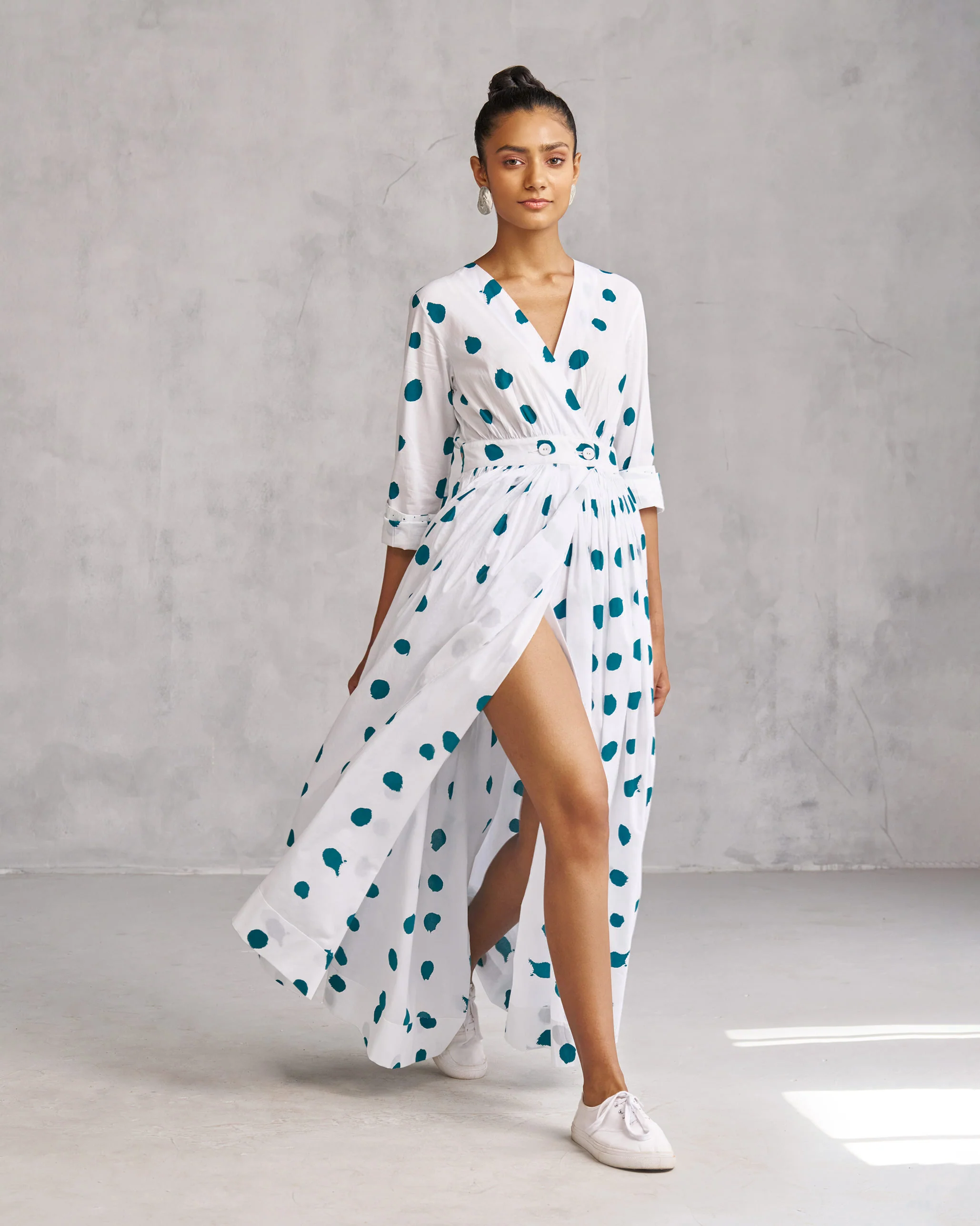 Nico Dress - White & Teal Tssxnb - Image 4