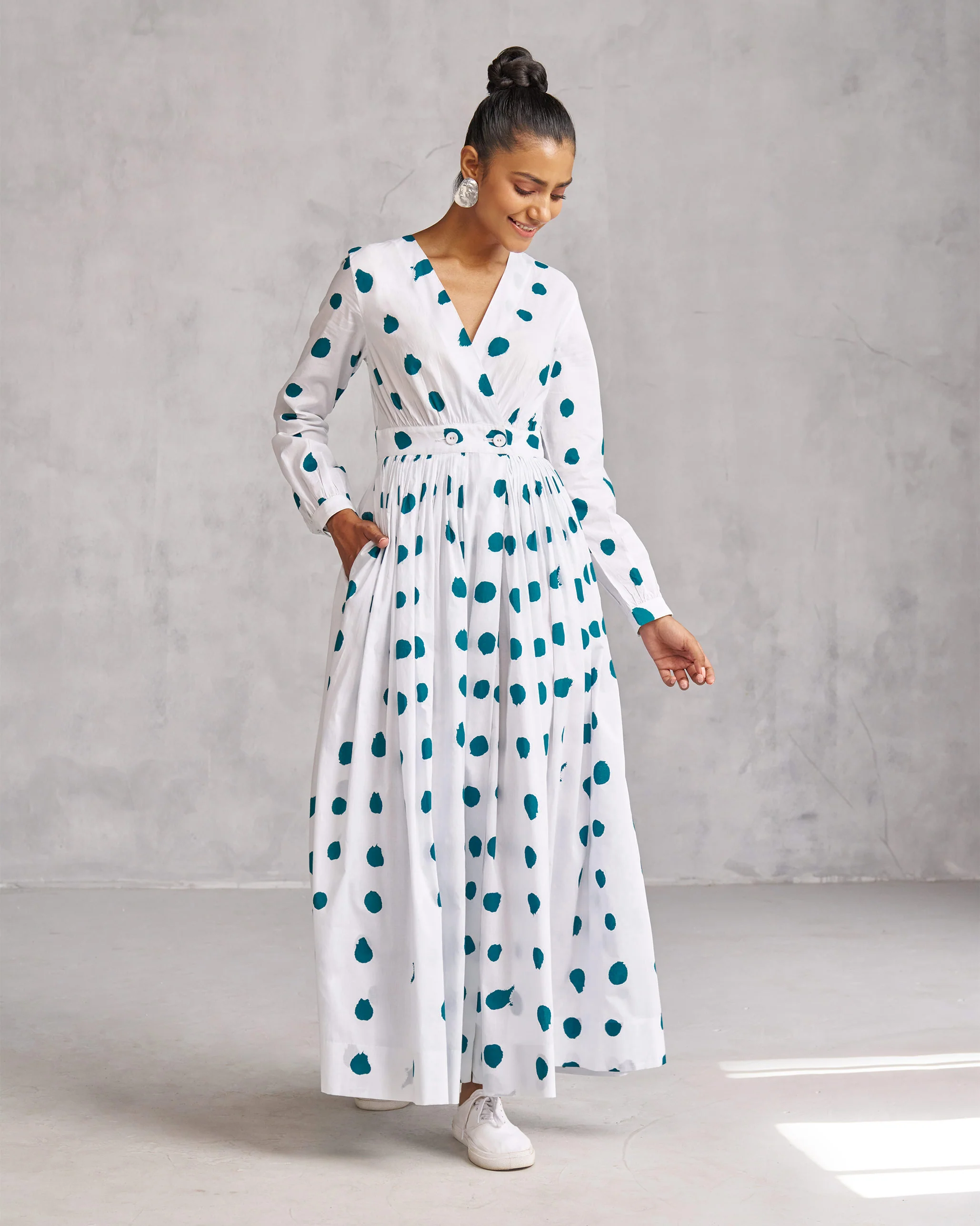 Nico Dress - White & Teal Tssxnb - Image 5
