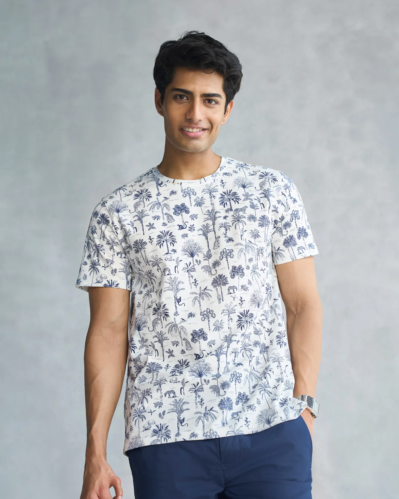 NicoLand T-shirt - Ivory & Navy - Image 4