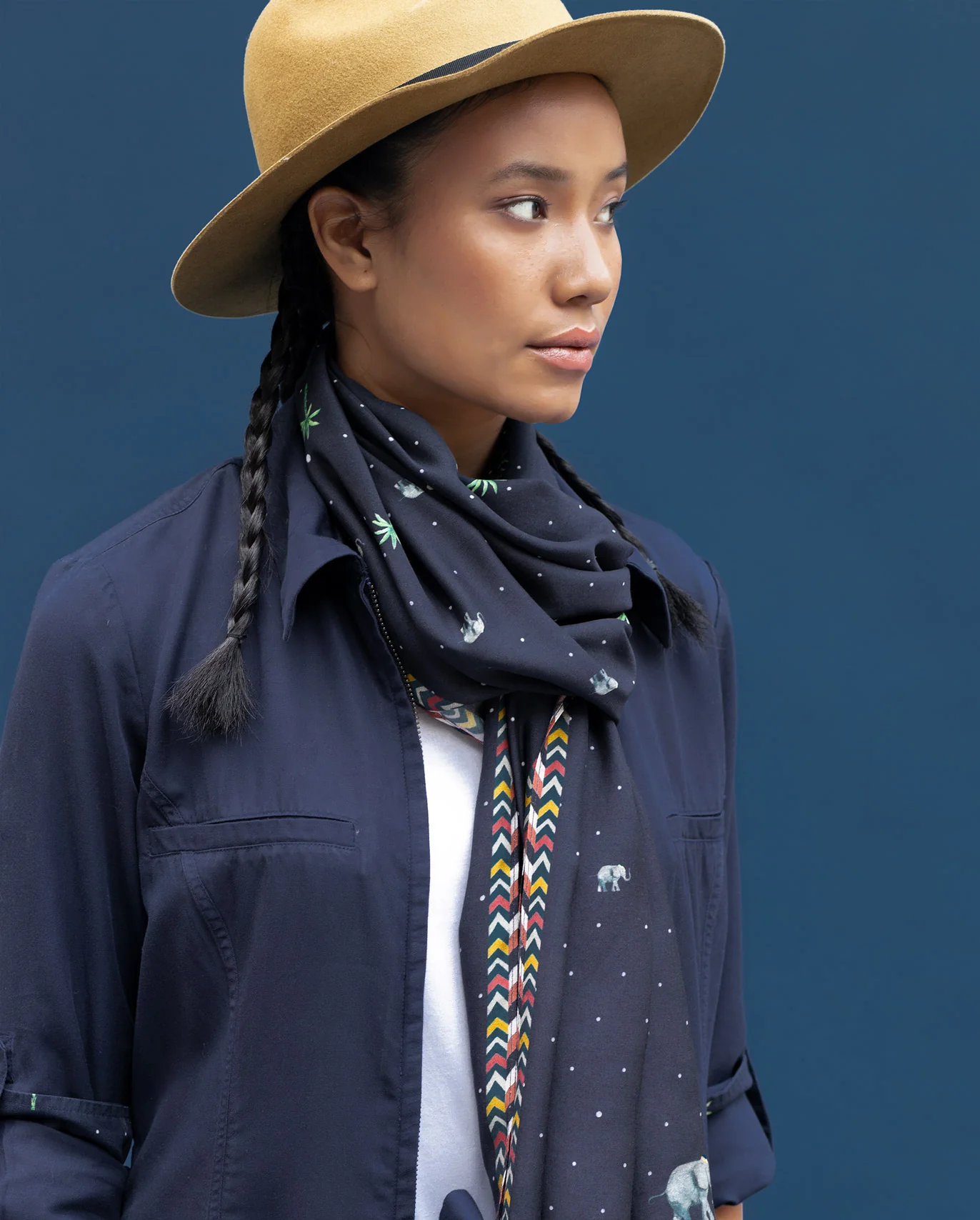 Night Safari Scarf - Navy - Image 2