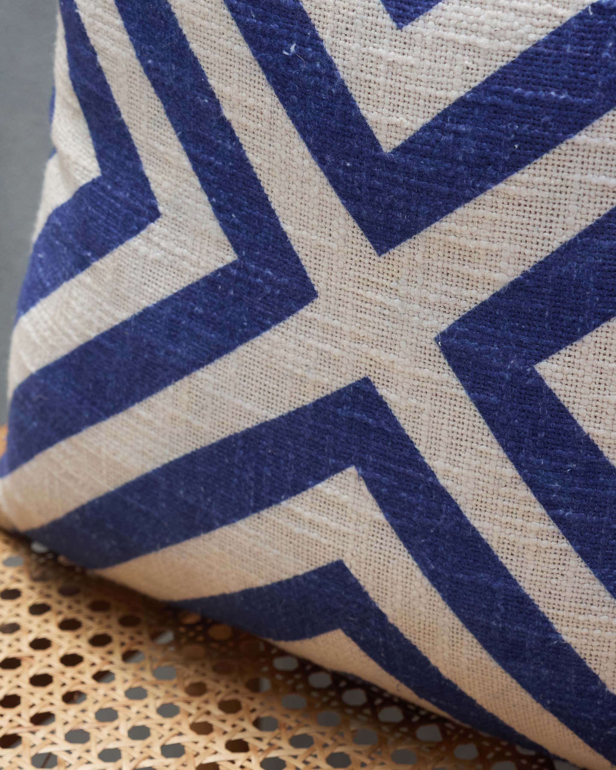 Nizara Herring Cushion Cover - Indigo - Image 3