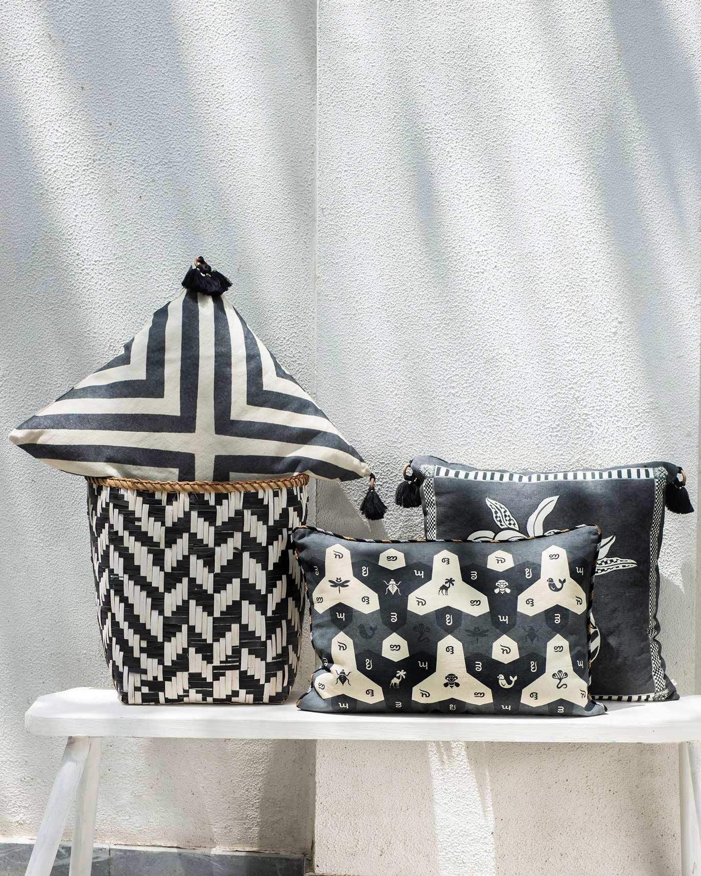 Nizara Lumbar Cushion Cover - Charcoal - Image 2