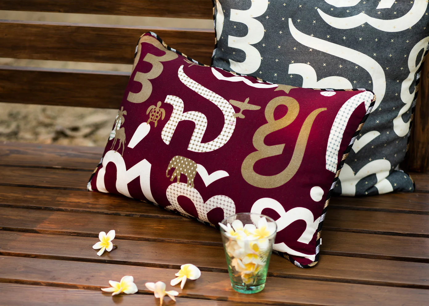 Nizara Lumbar Cushion Cover - Red - Image 3