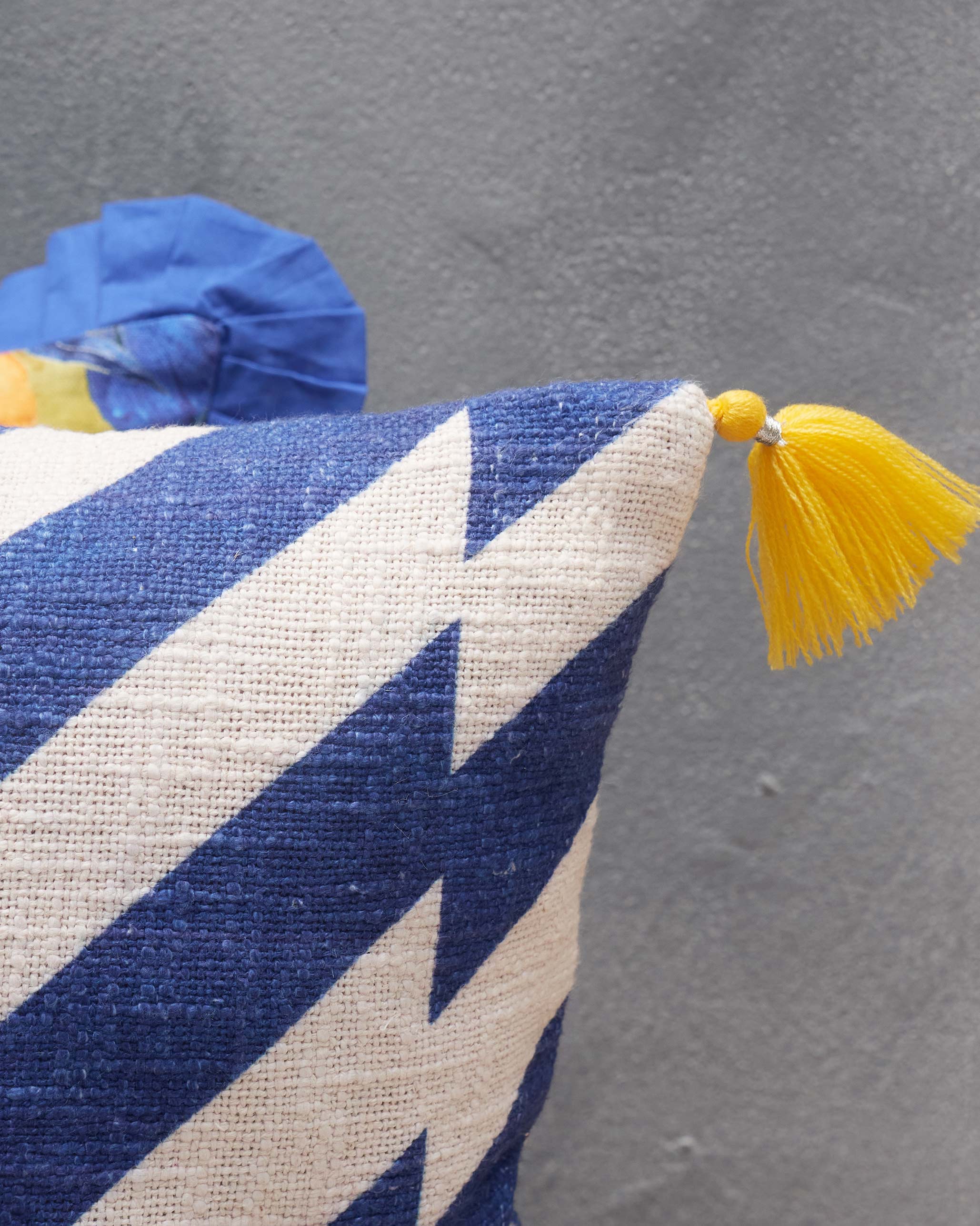 Nizara Pillar Cushion Cover- Indigo - Image 2
