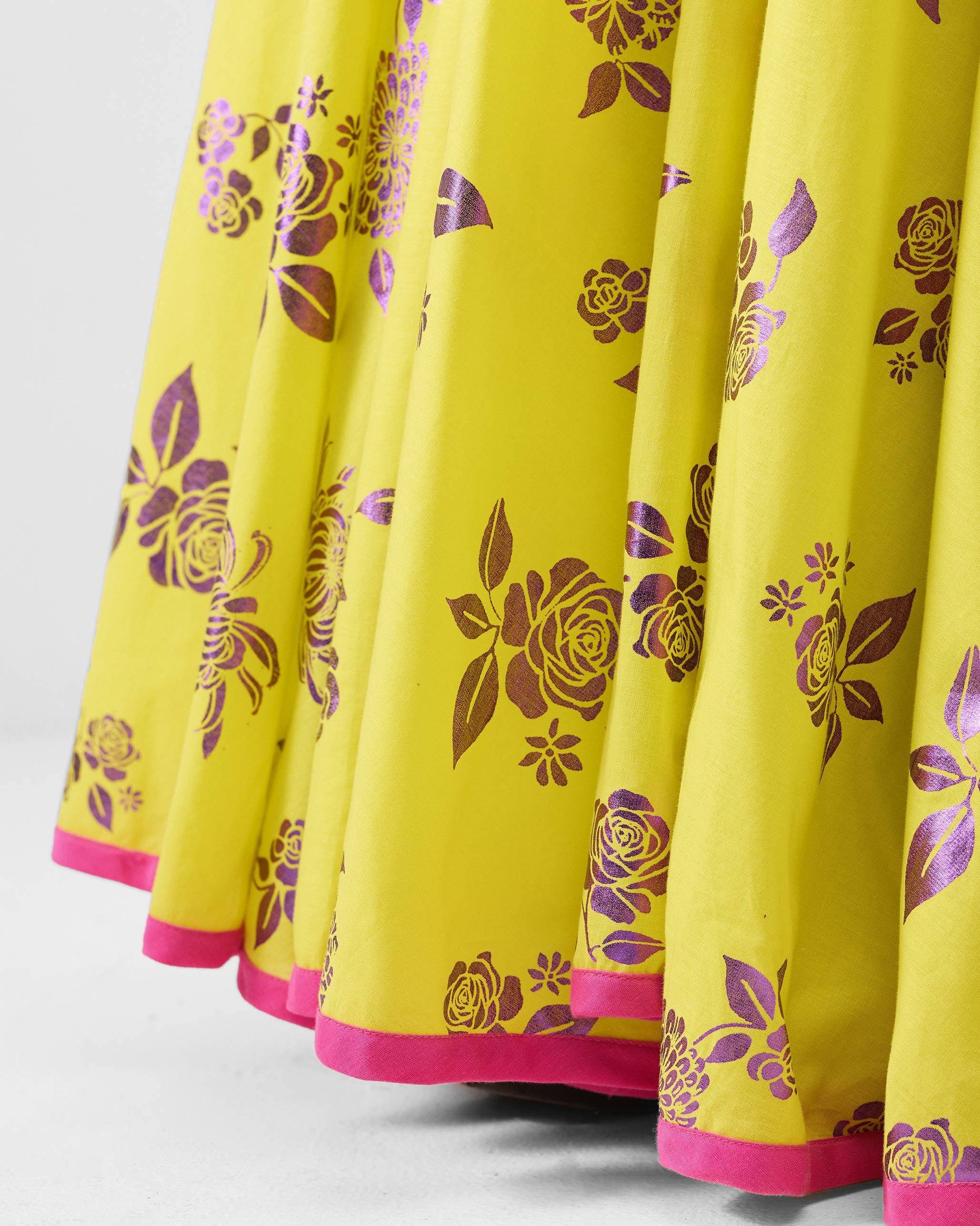 Noor Skirt - Lime & Purple Printed - Image 3