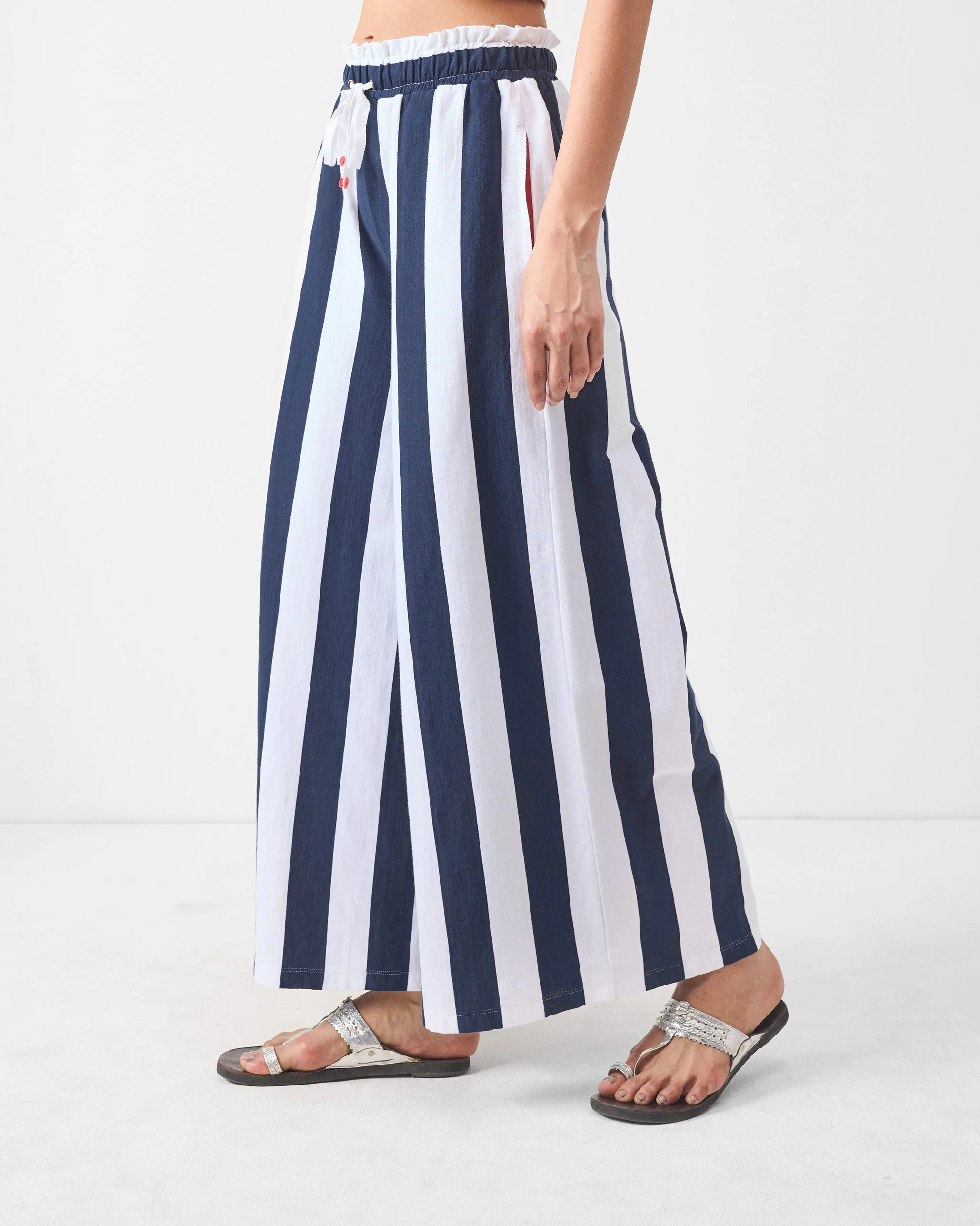 Nova Lounge Pants - Navy & White Stripes - Image 2