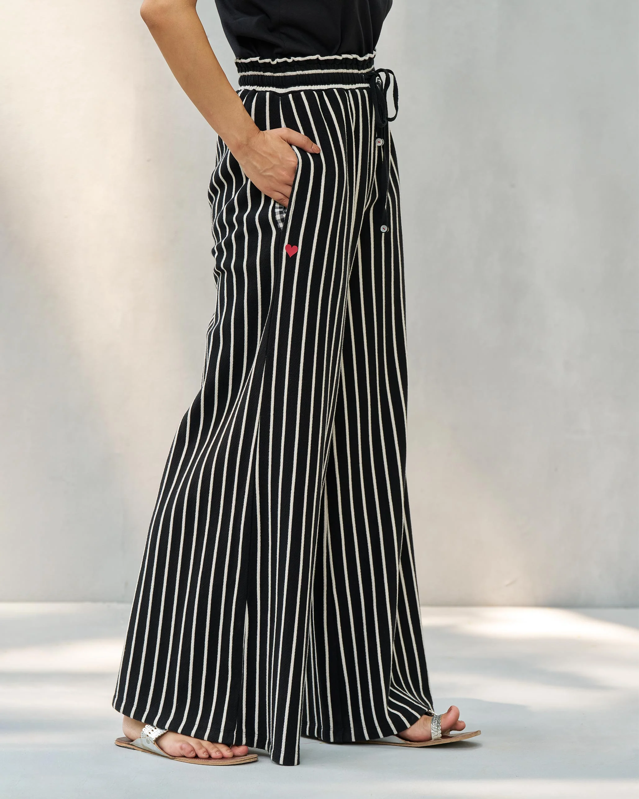 Nova Pants - Black & Beige - Image 4