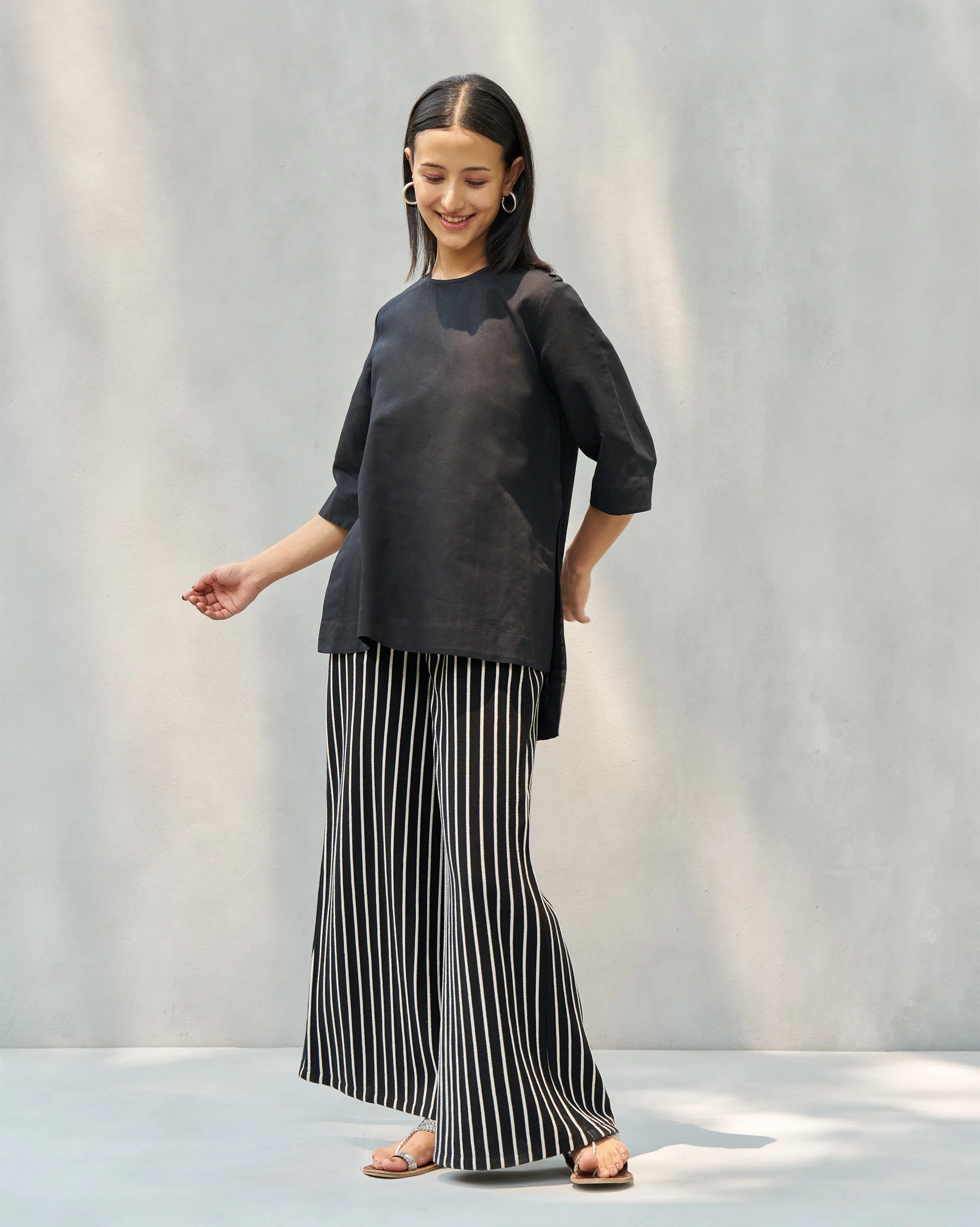 Nova Pants - Black & Beige - Image 7