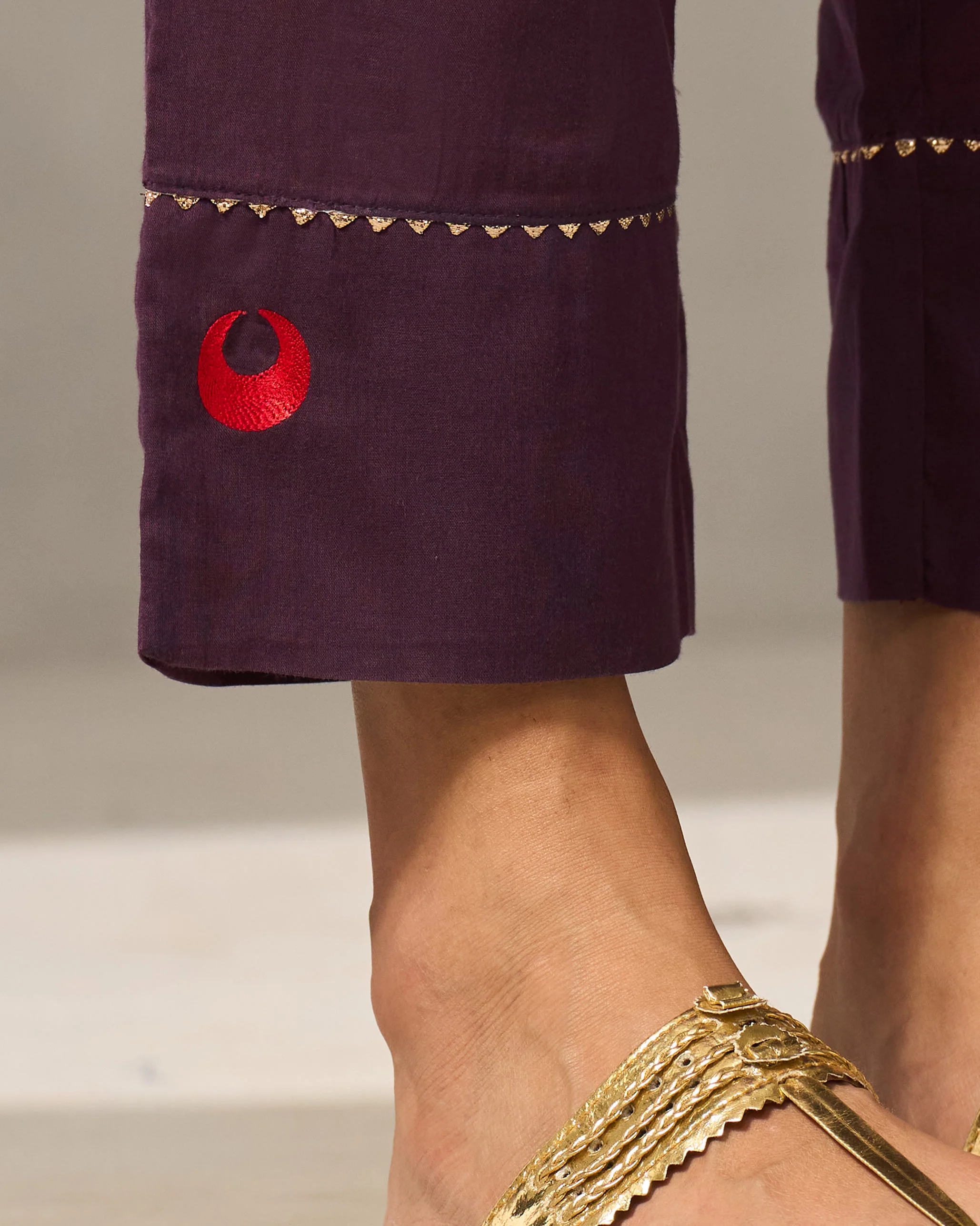 Novel Narrow Pants - Purple - Image 2