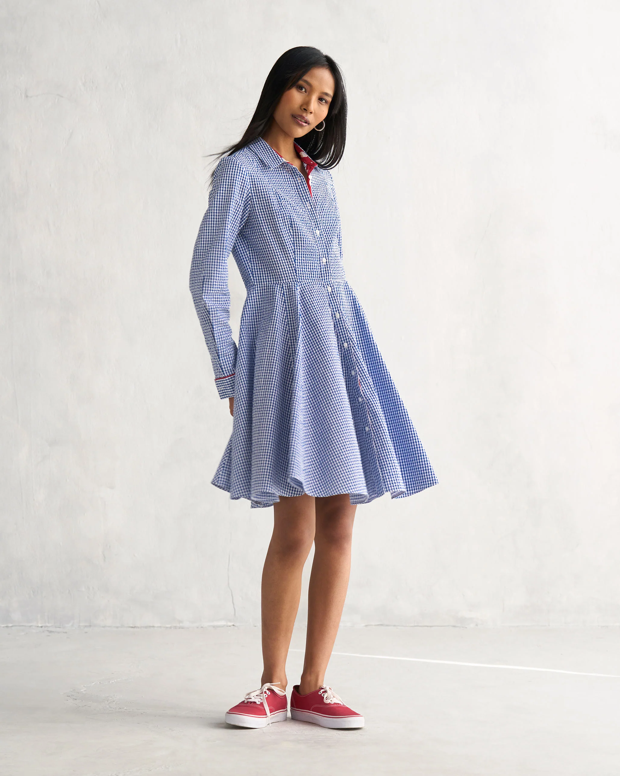 Nungwi Shirt Dress - Blue & White - Image 4