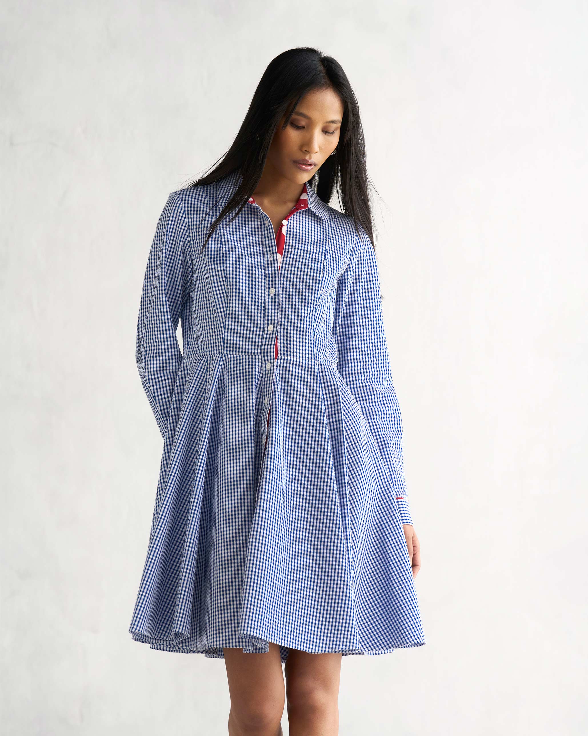 Nungwi Shirt Dress - Blue & White - Image 5