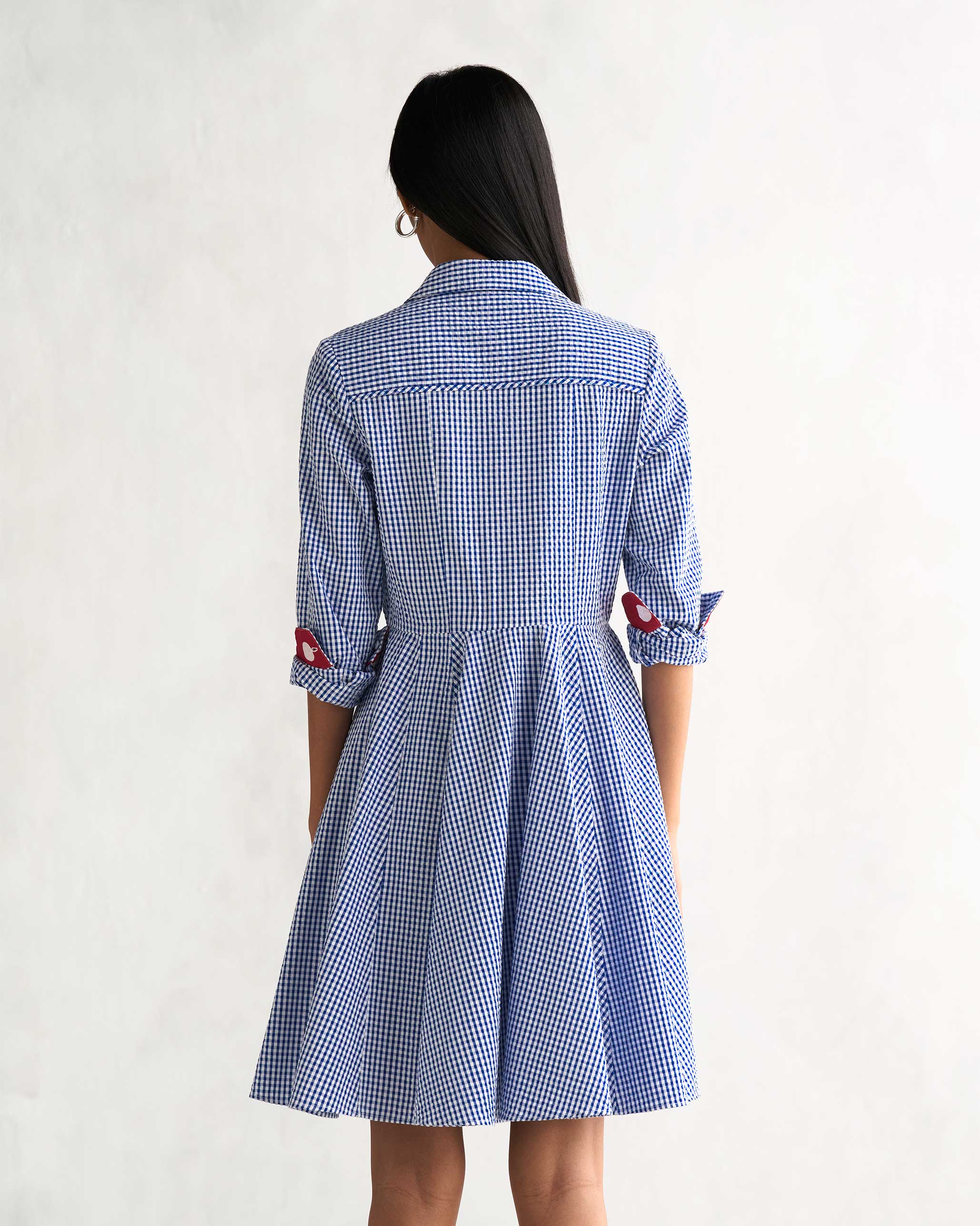 Nungwi Shirt Dress - Blue & White - Image 6