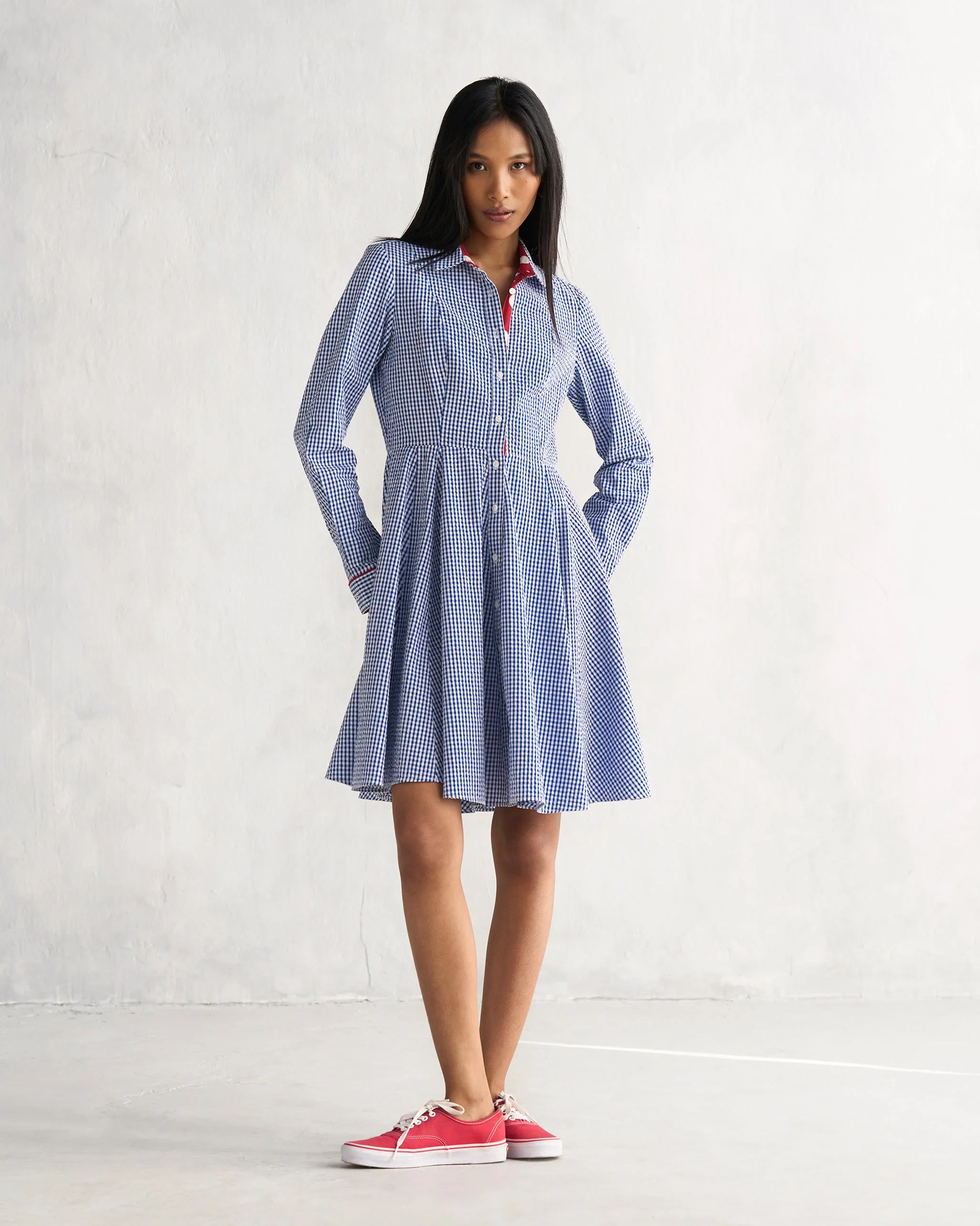 Nungwi Shirt Dress - Blue & White - Image 7
