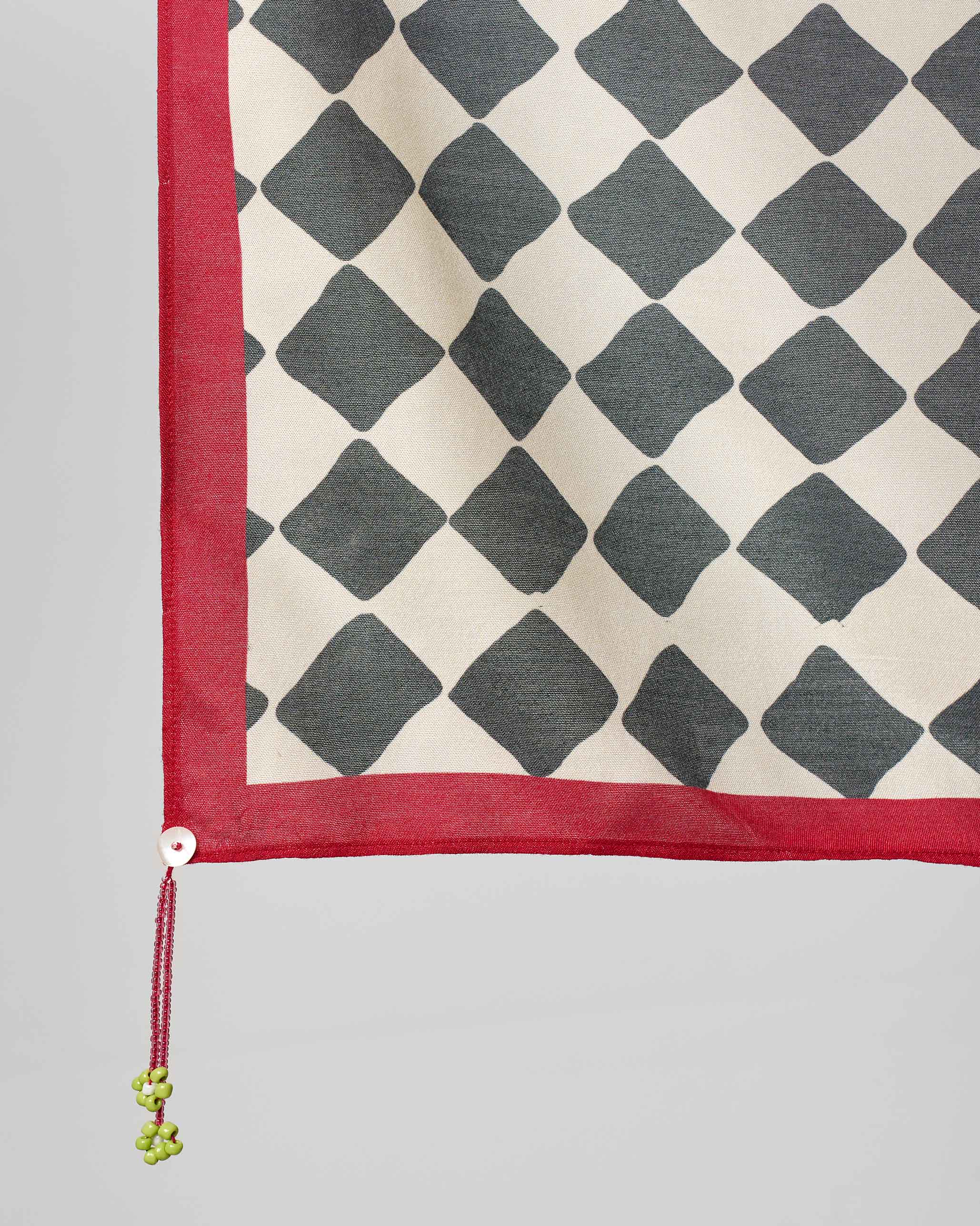 Nura Scarf - Ivory & Charcoal - Image 2