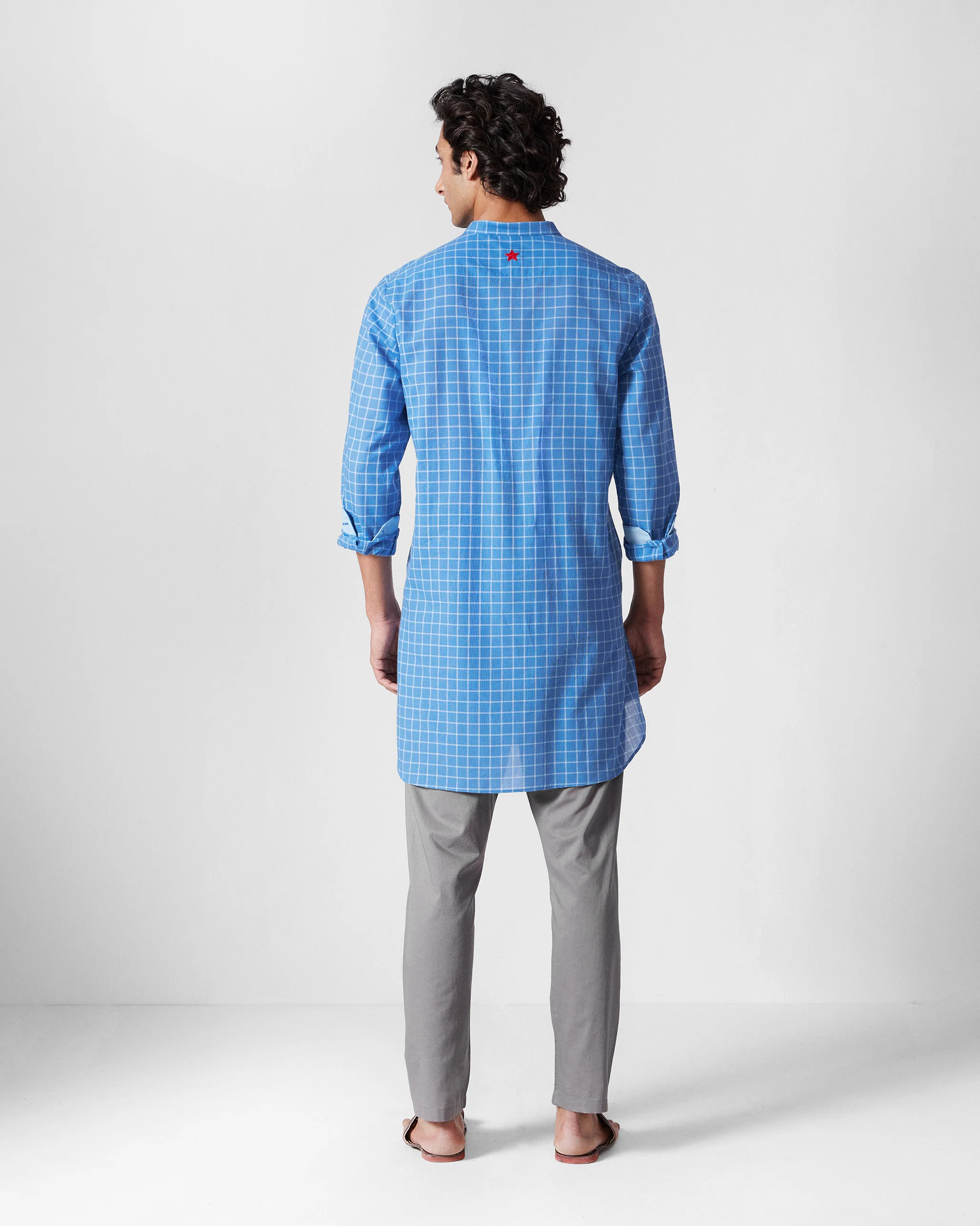 Nysa Kurta - Riverside Blue Checks - Image 4