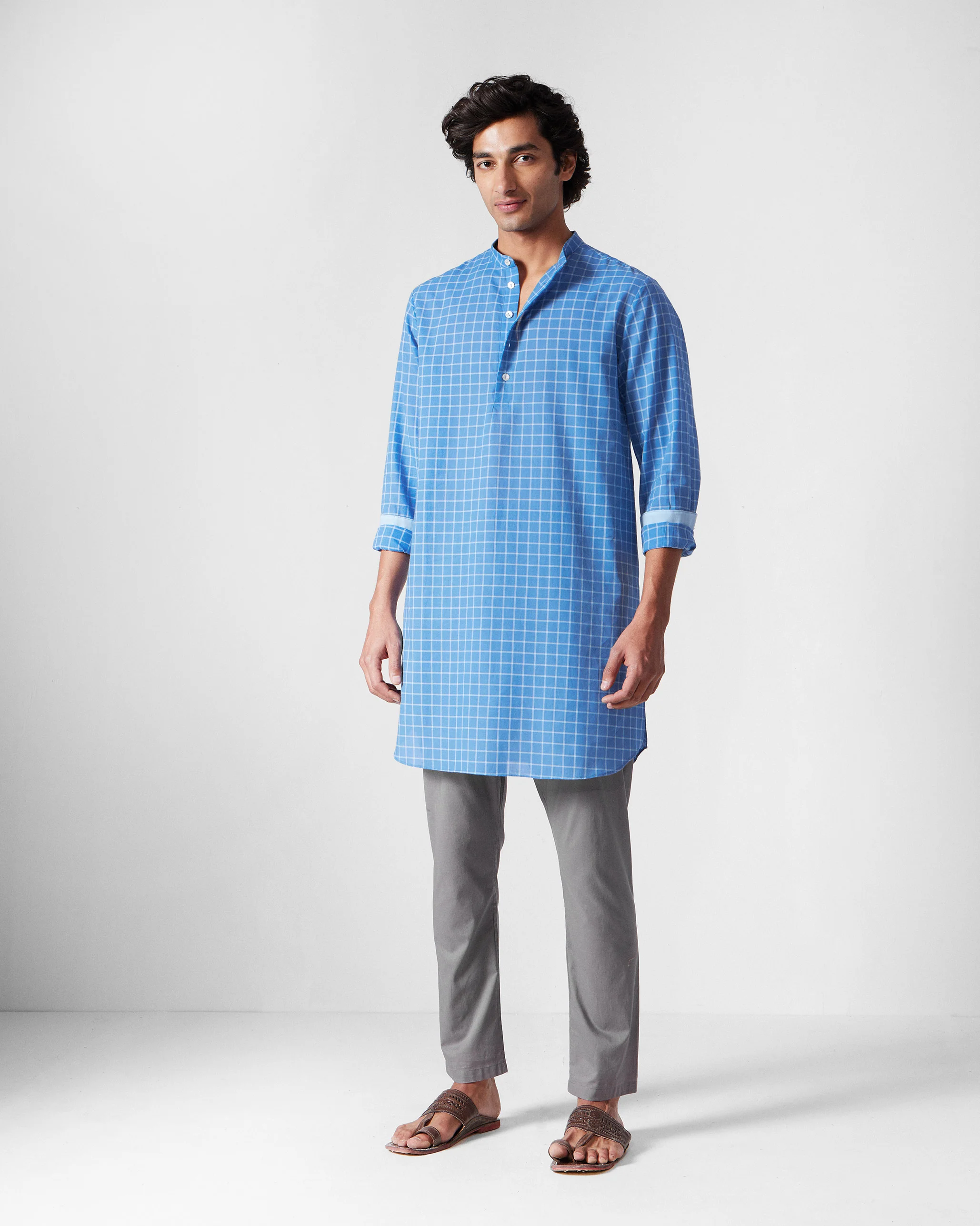 Nysa Kurta - Riverside Blue Checks - Image 6