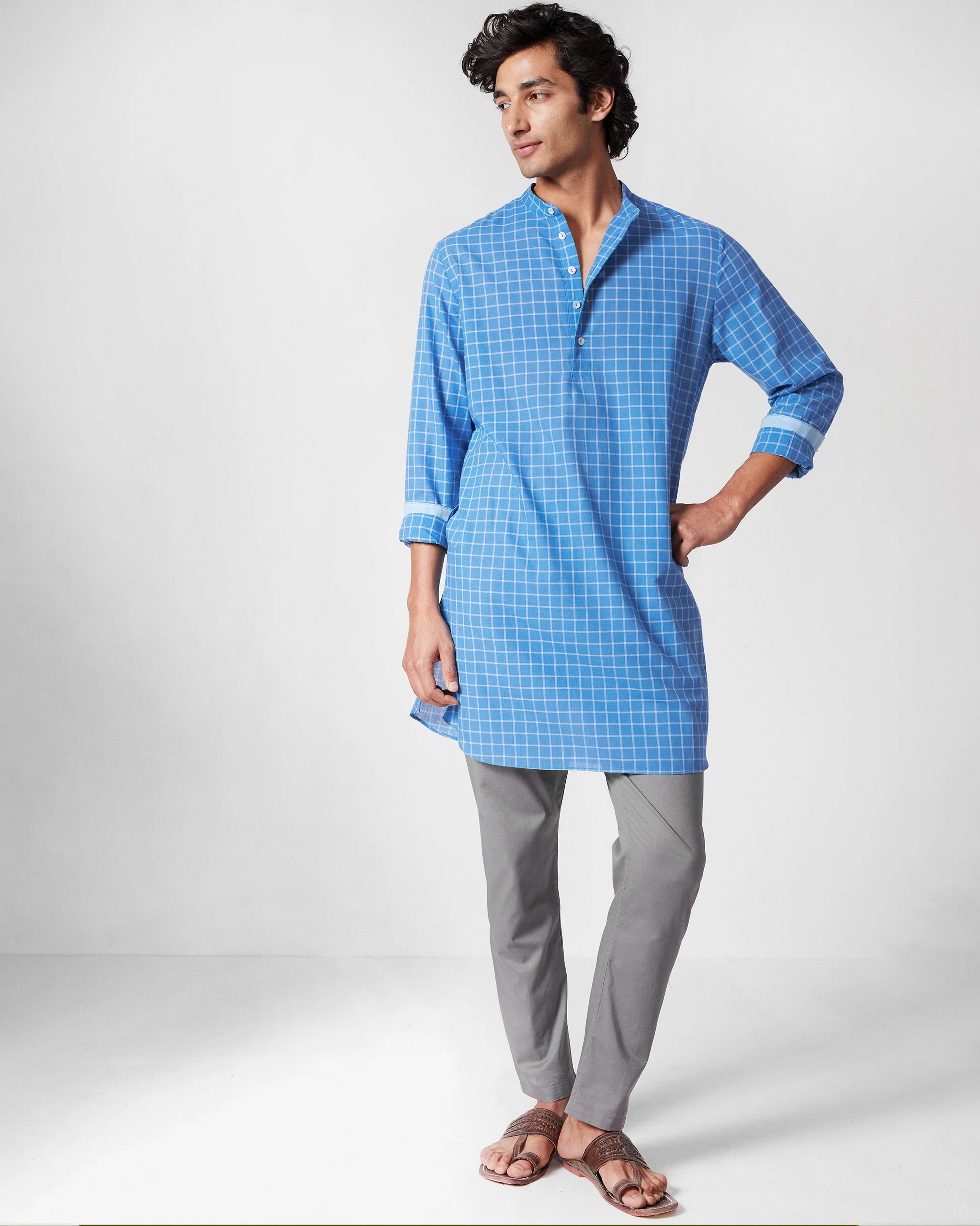 Nysa Kurta - Riverside Blue Checks - Image 7