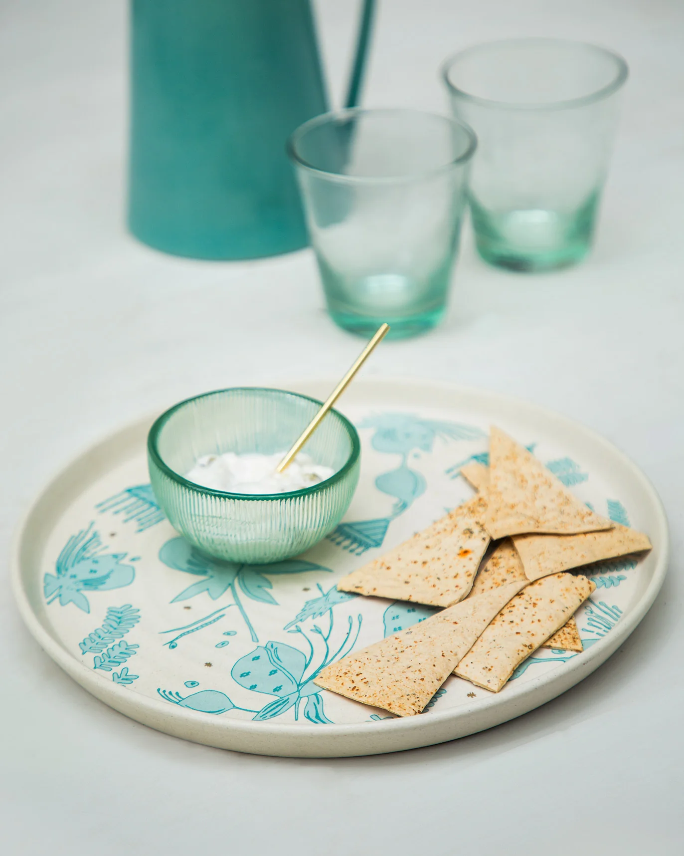 Oasis Platter with Dipping Bowl & Spoon - Image 2