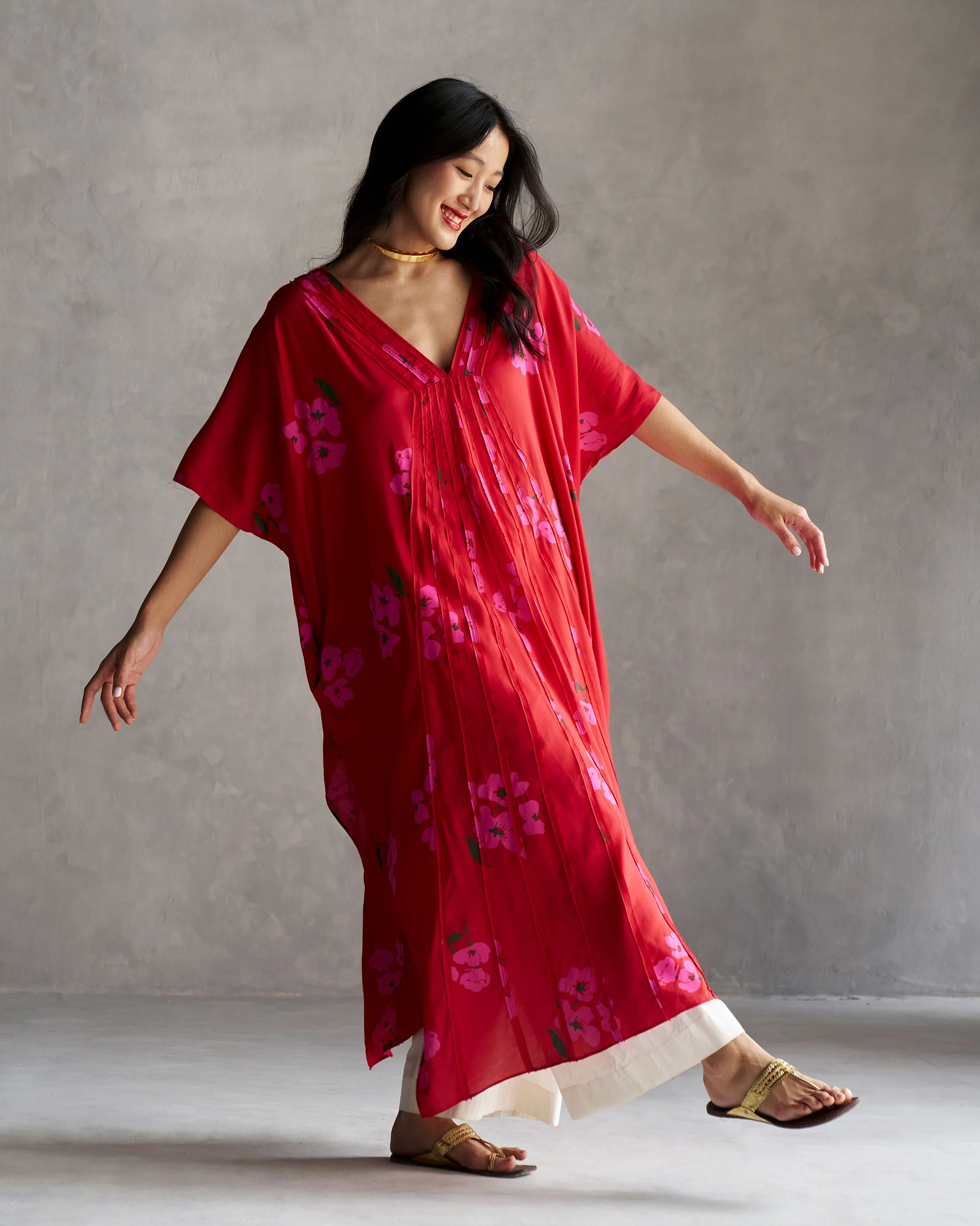Ocean Kaftan - Red - Image 2
