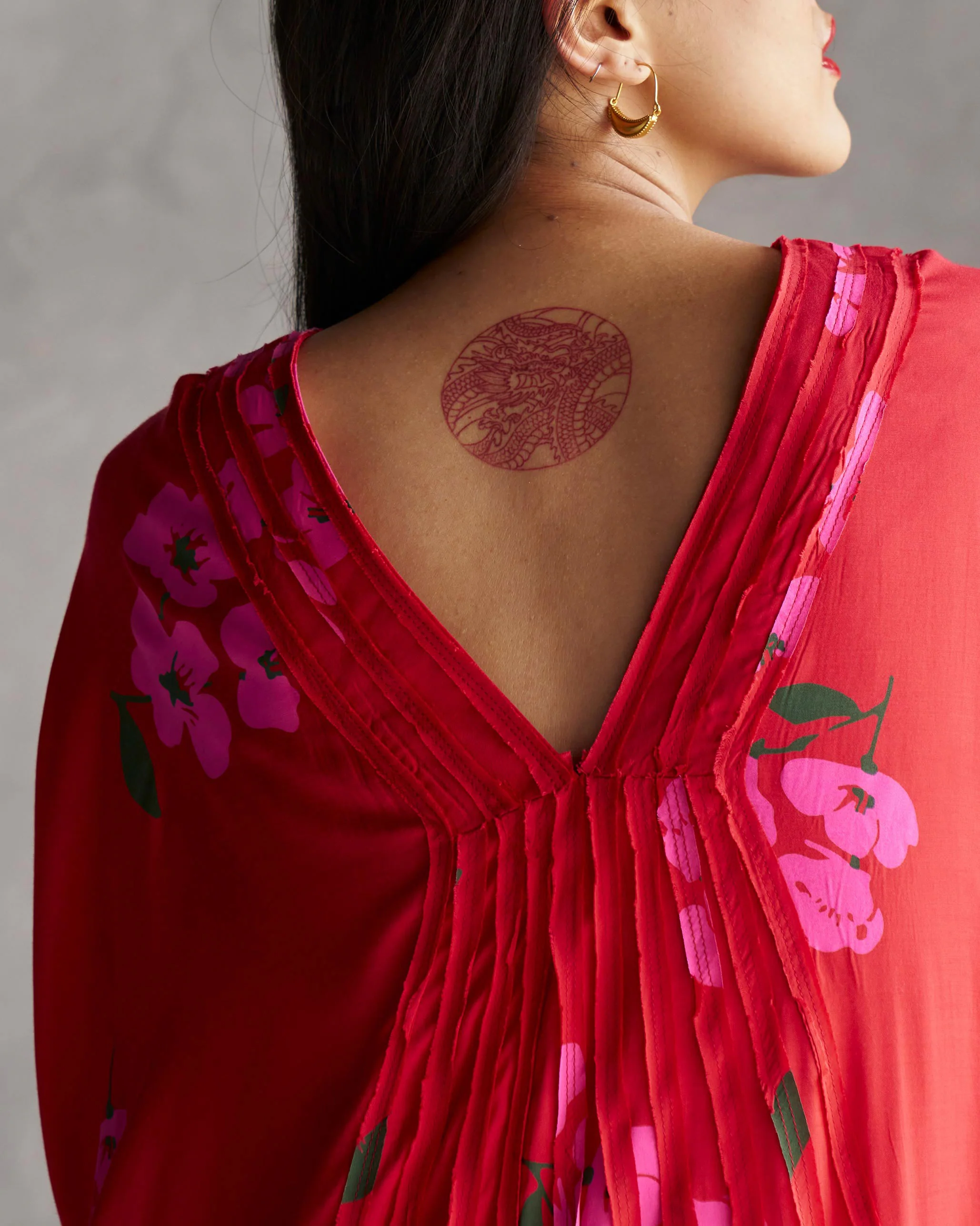 Ocean Kaftan - Red - Image 4