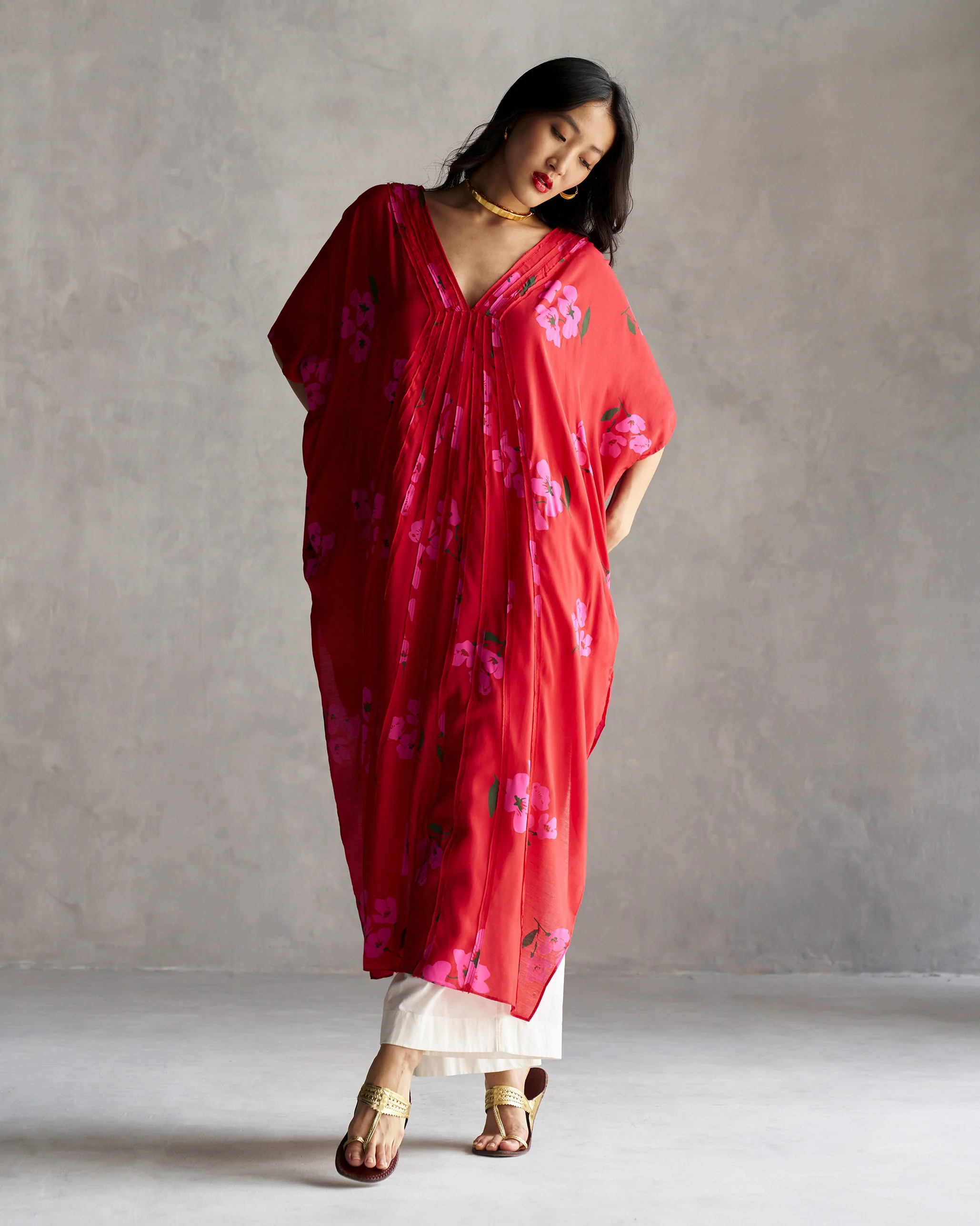 Ocean Kaftan - Red - Image 6