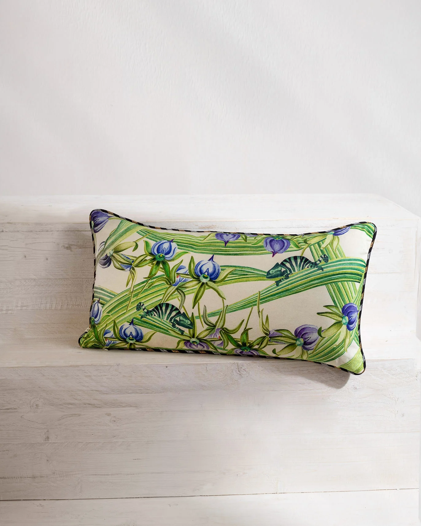 Orchid Telfairia Lumbar Cushion Cover - Image 2