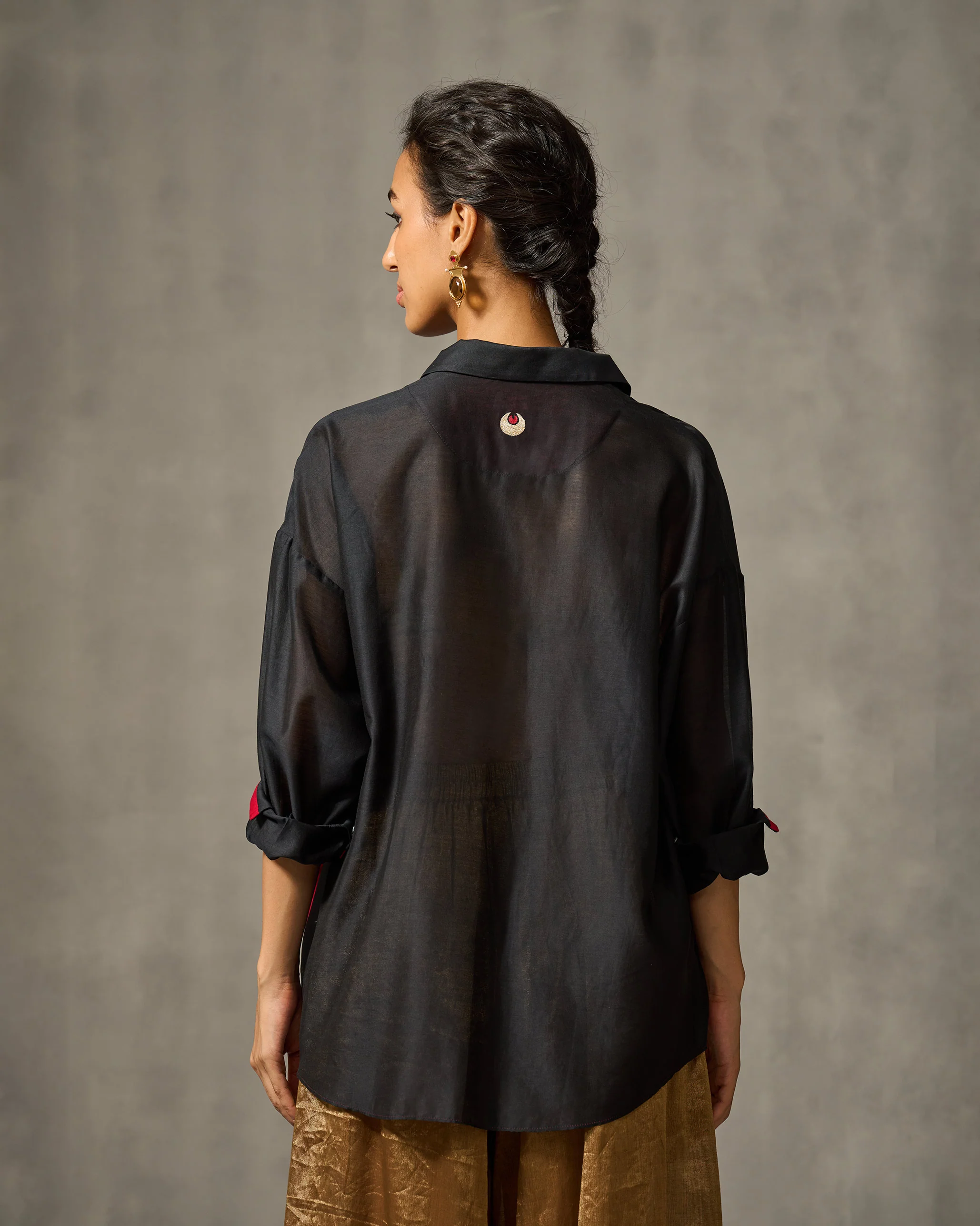 Oversized Shirt - Black - Image 3
