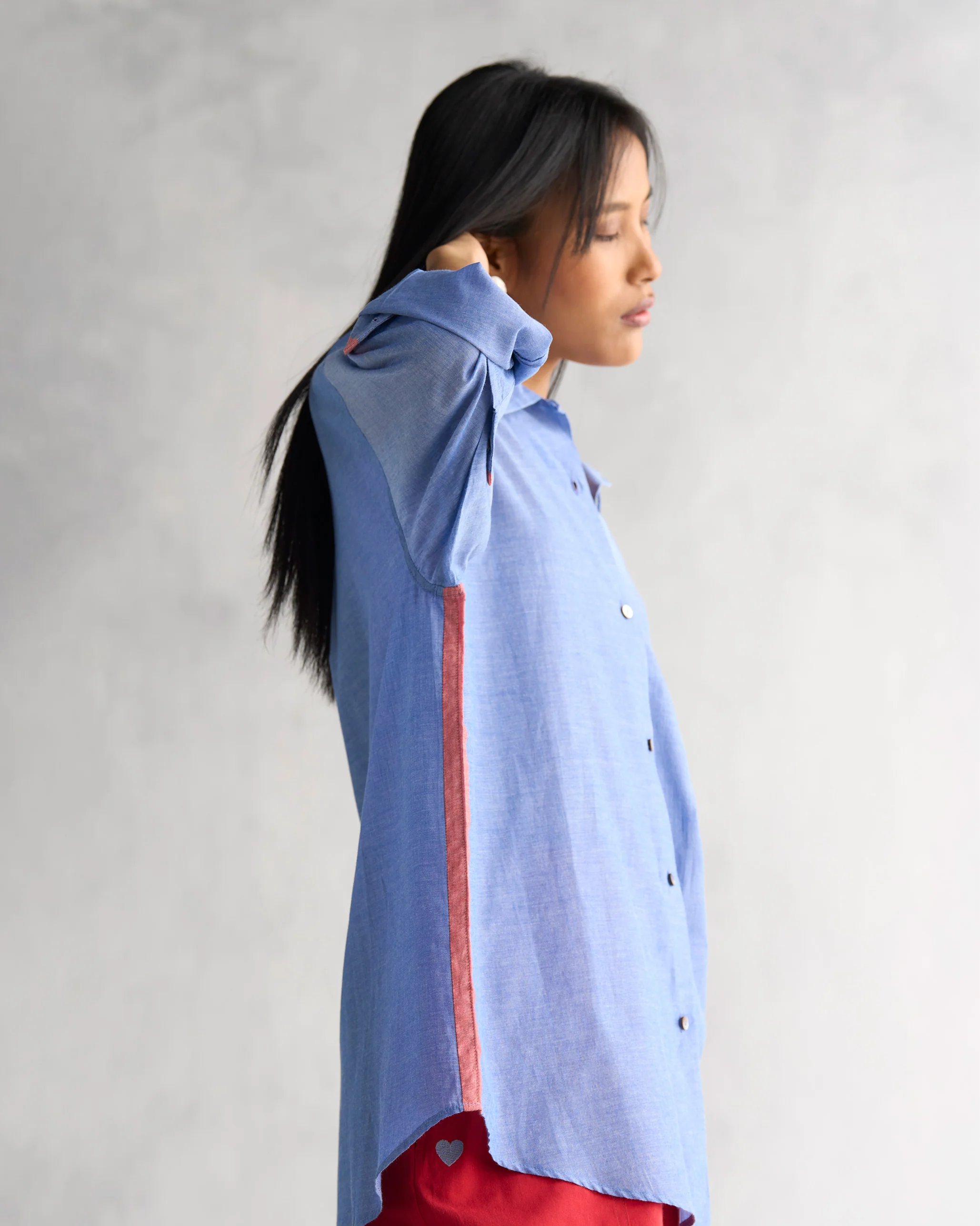 Oversized Shirt - Blue - Image 4