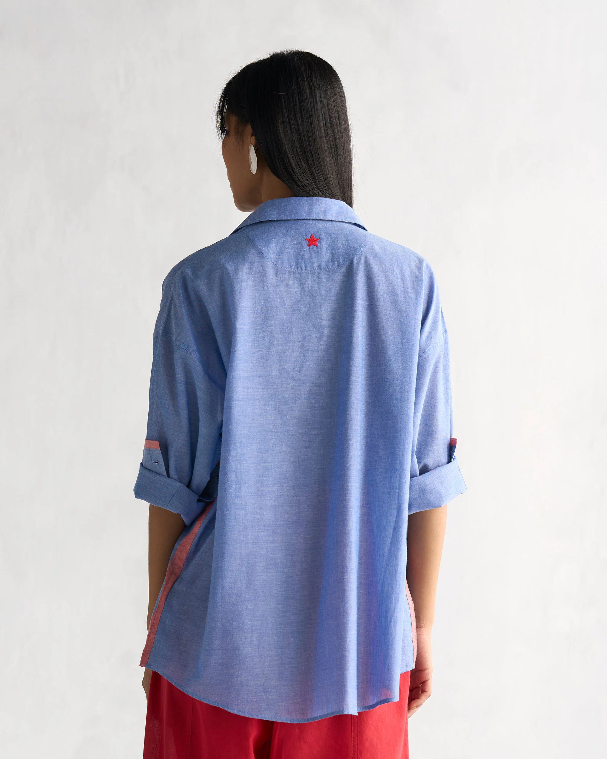 Oversized Shirt - Blue - Image 6