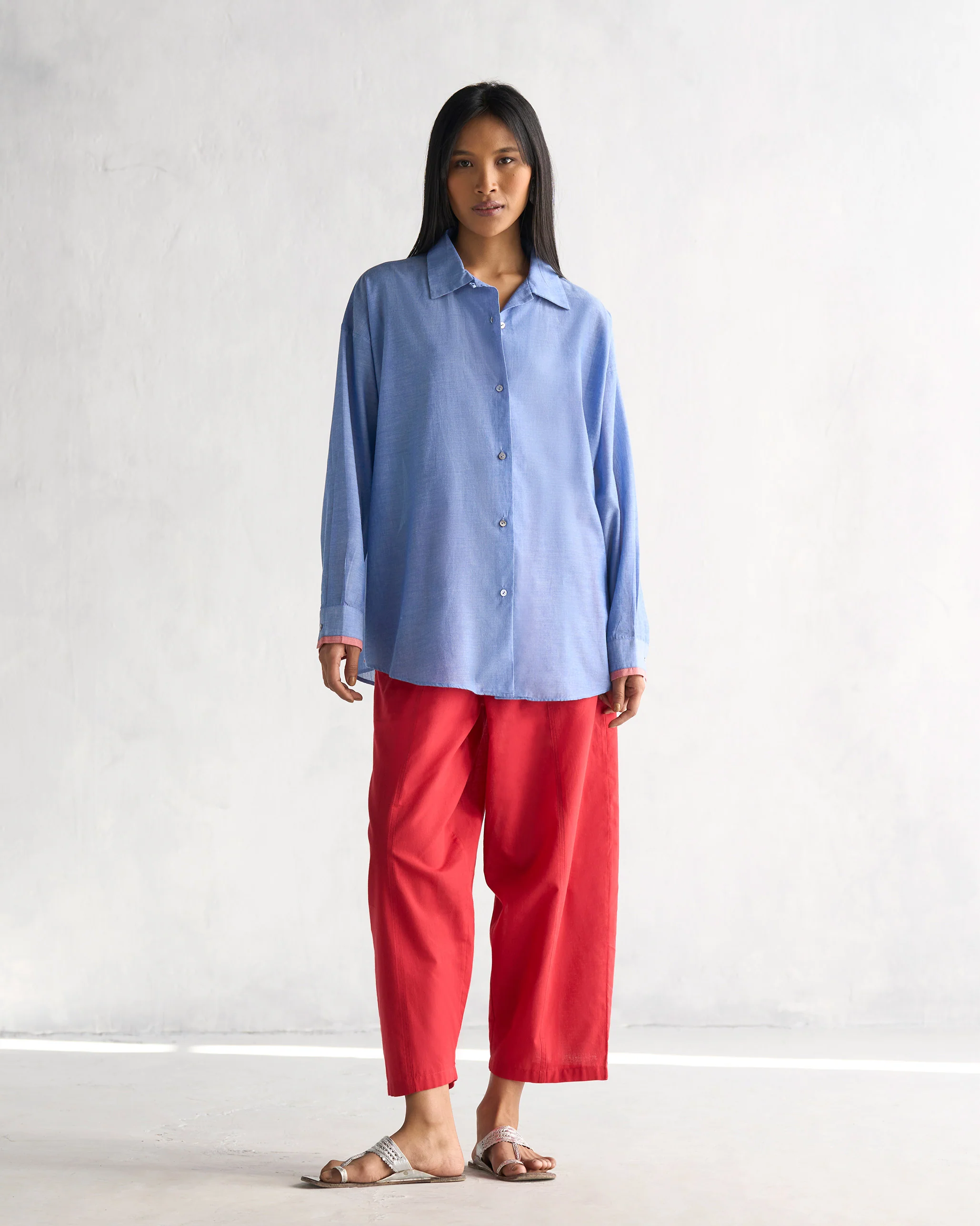 Oversized Shirt - Blue - Image 7